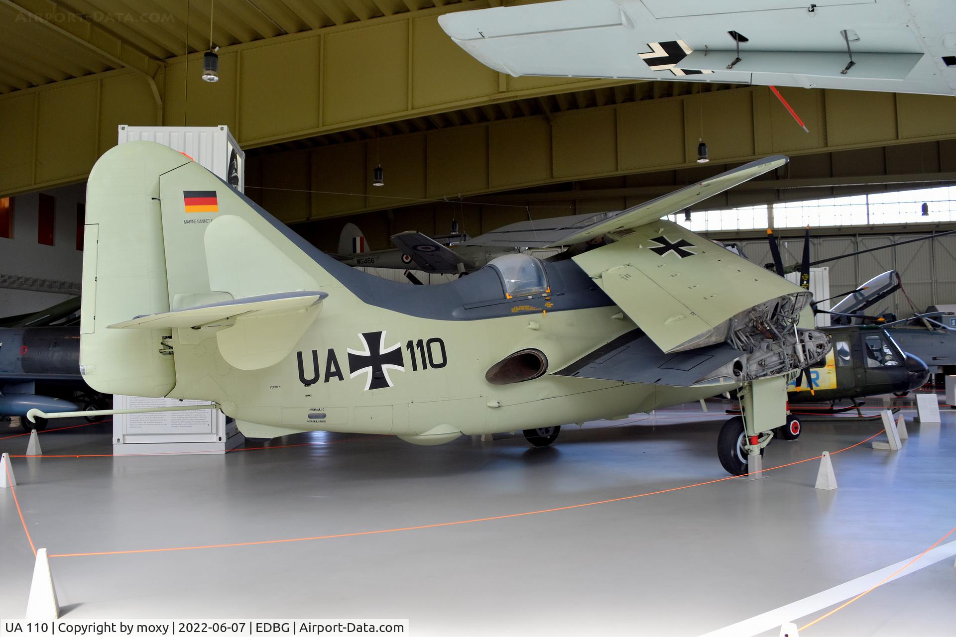UA 110, Fairey Gannet AS.4 C/N F9391, Fairey Gannet AS.4 at the Bundeswehr Museum of Military History – Berlin-Gatow Airfield.