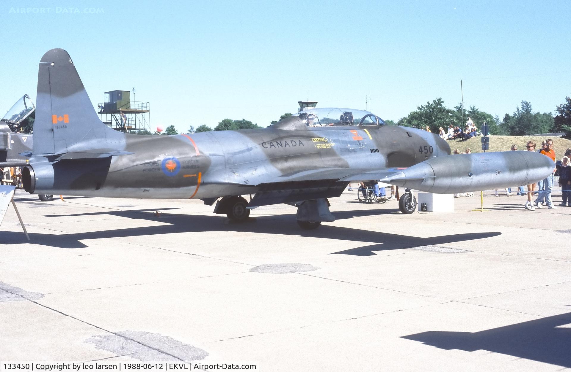 133450, Canadair CT-133 Silver Star C/N T33-450, Værløse Air Base 12.6.1988