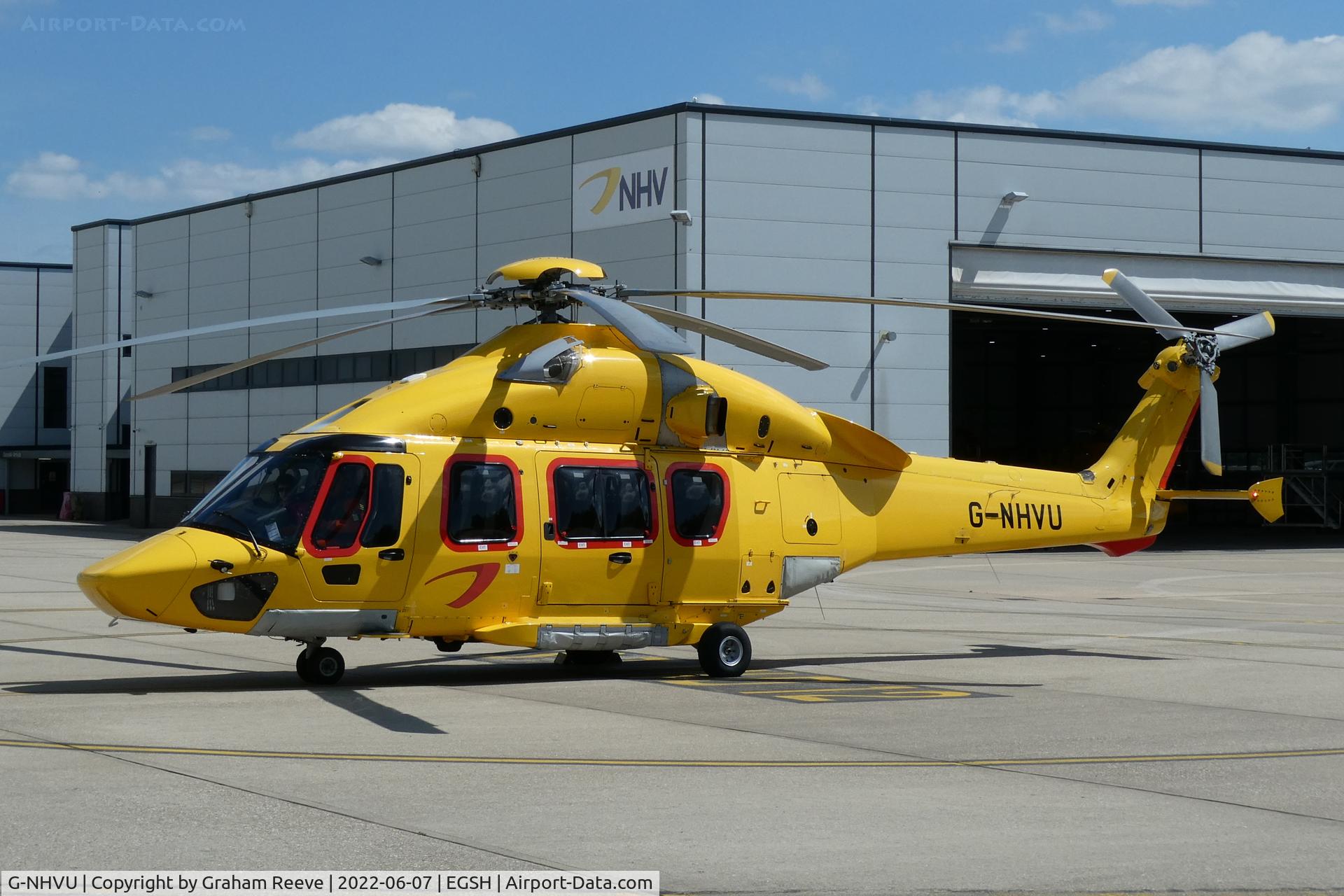 G-NHVU, 2014 Airbus Helicopters EC-175B C/N 5004, Parked at Norwich.