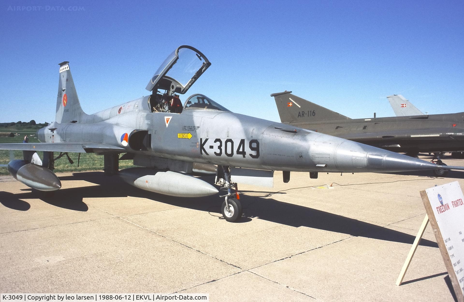 K-3049, 1971 Canadair NF-5A Freedom Fighter C/N 3049, Værløse Air Base 12.8.1988