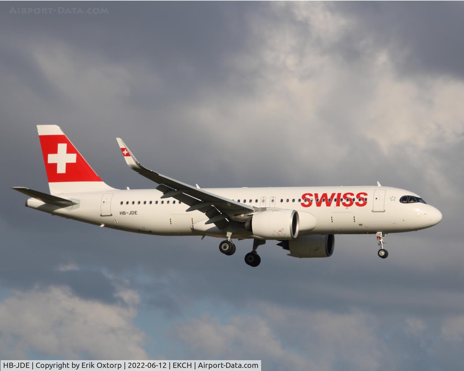 HB-JDE, 2021 Airbus A320-271N C/N 11084, HB-JDE landing rw 22L