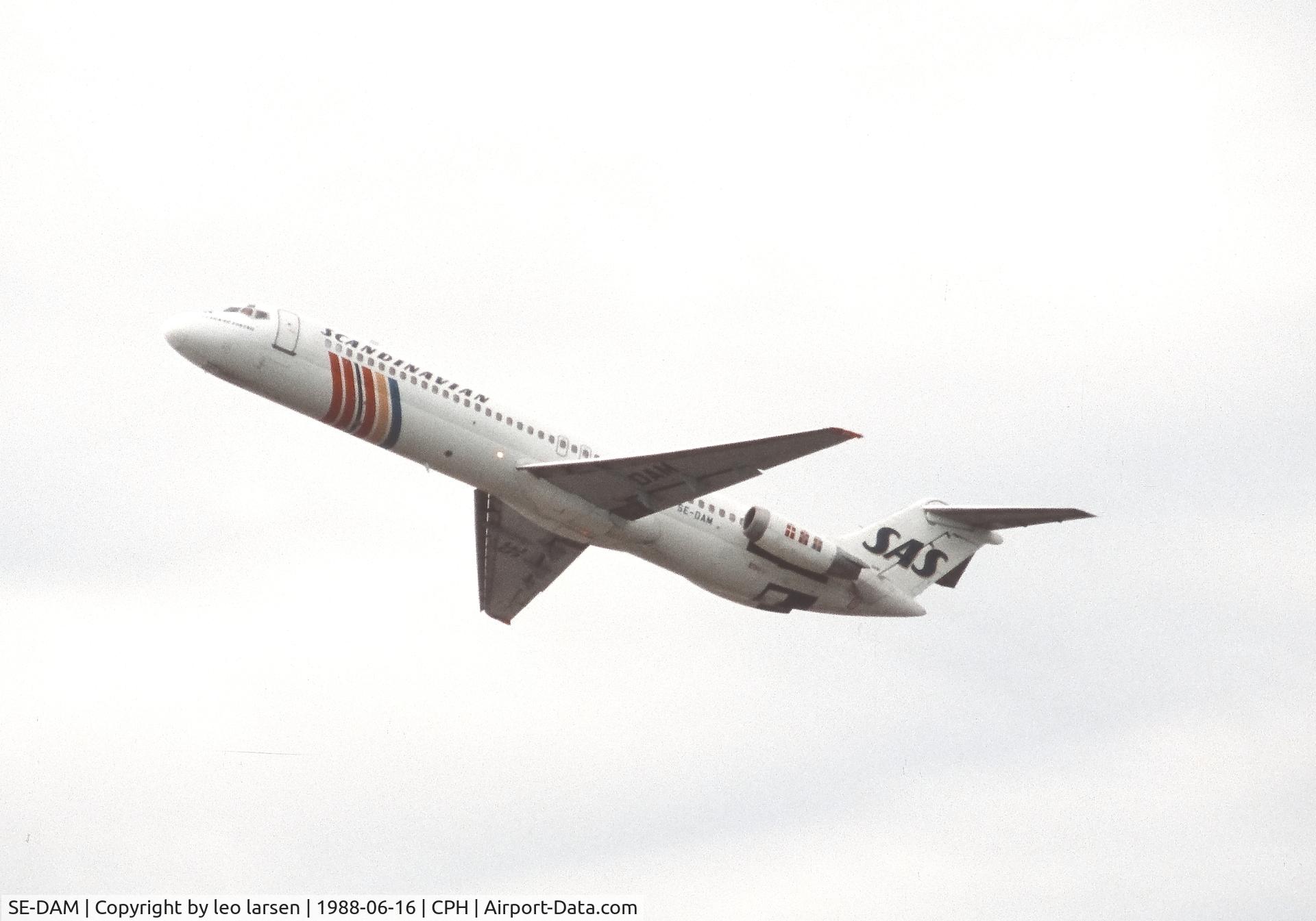 SE-DAM, 1970 McDonnell Douglas DC-9-41 C/N 47499 / 568, Copenhagen 16.6.1988