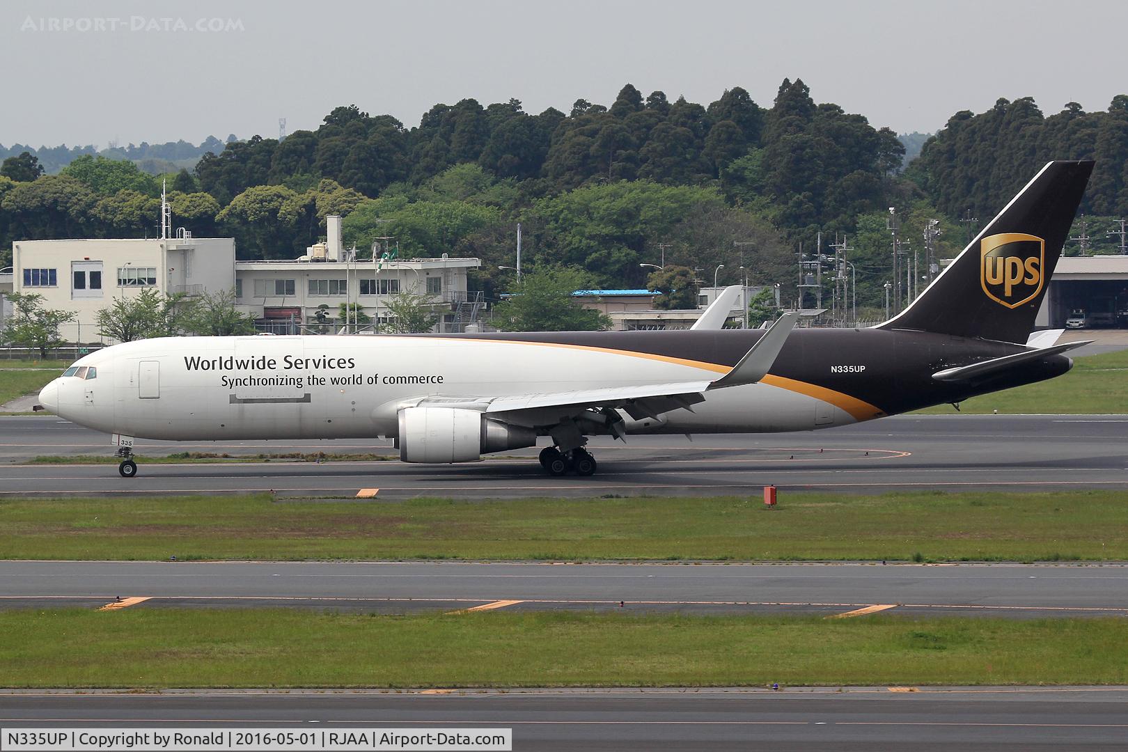 N335UP, 2009 Boeing 767-34AF C/N 37856, at nrt