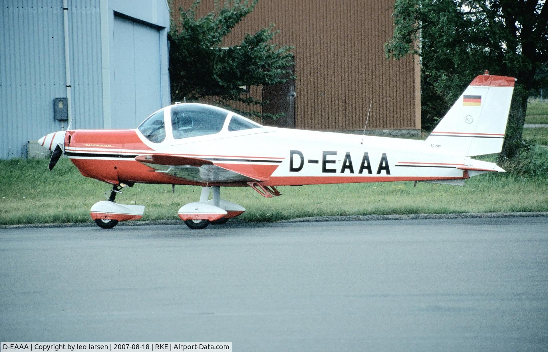 D-EAAA, 1971 Bolkow Bo-209 Monsun 150F C/N 161, Roskilde 18.8.2007