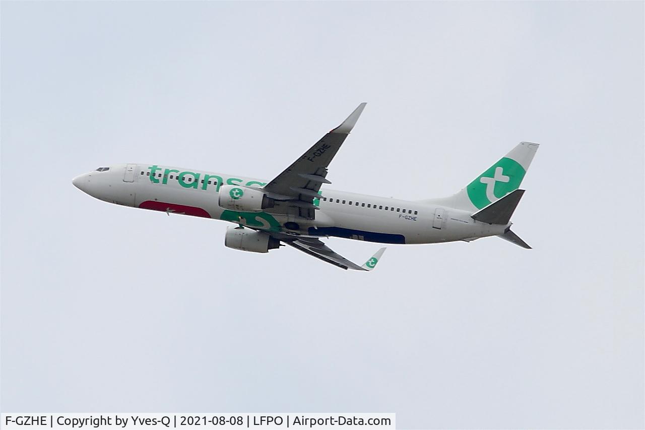 F-GZHE, 2008 Boeing 737-8K2 C/N 29678, Boeing 737-8K2, Climbing from rwy 24, Paris-Orly airport (LFPO-ORY)