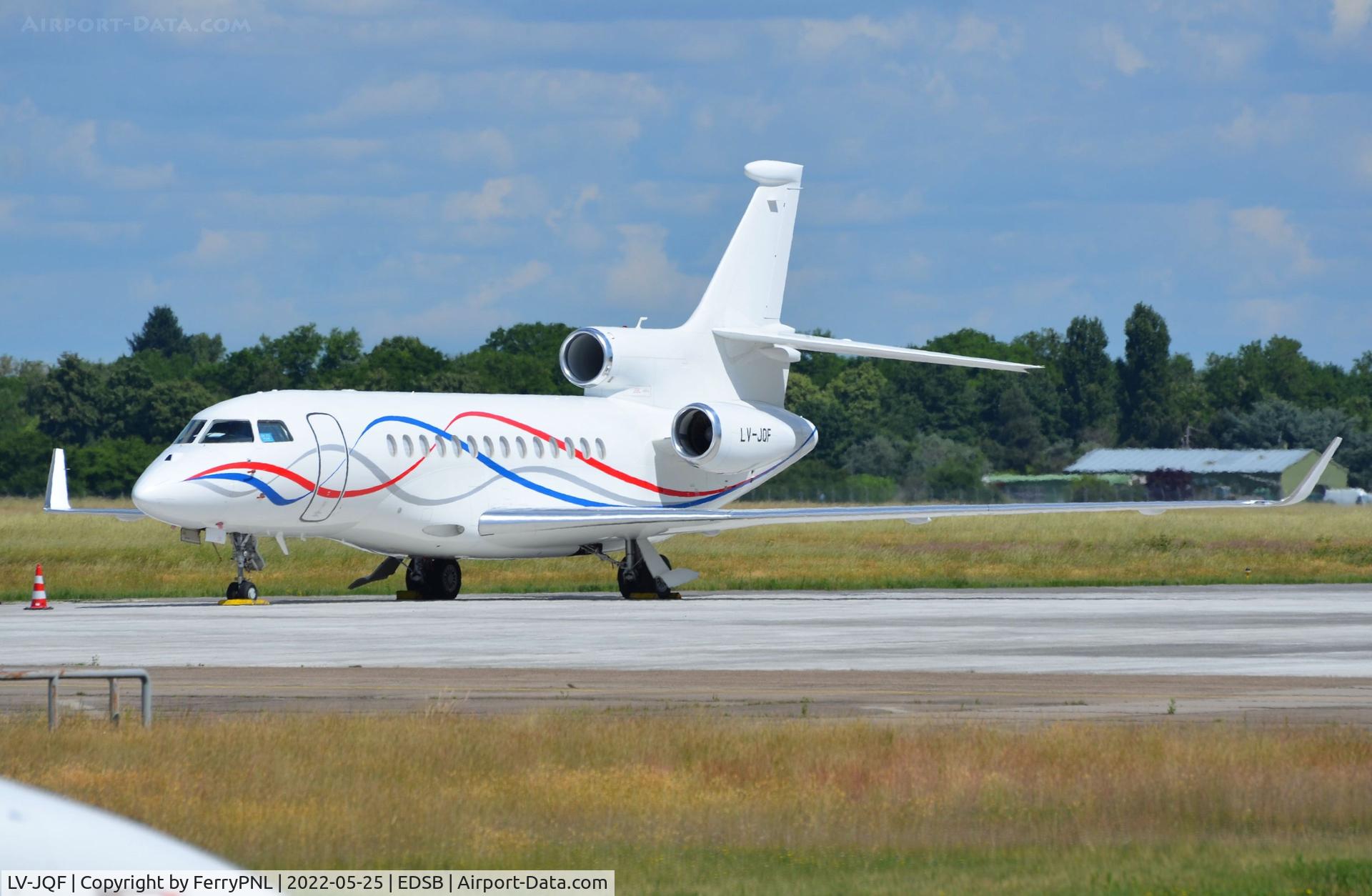 LV-JQF, 2012 Dassault Falcon 7X C/N 175, American Logistics DA7X parked in FKB
