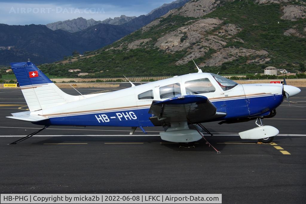 HB-PHG, 1981 Piper PA-28-181 Archer II C/N 28-8190221, Parked