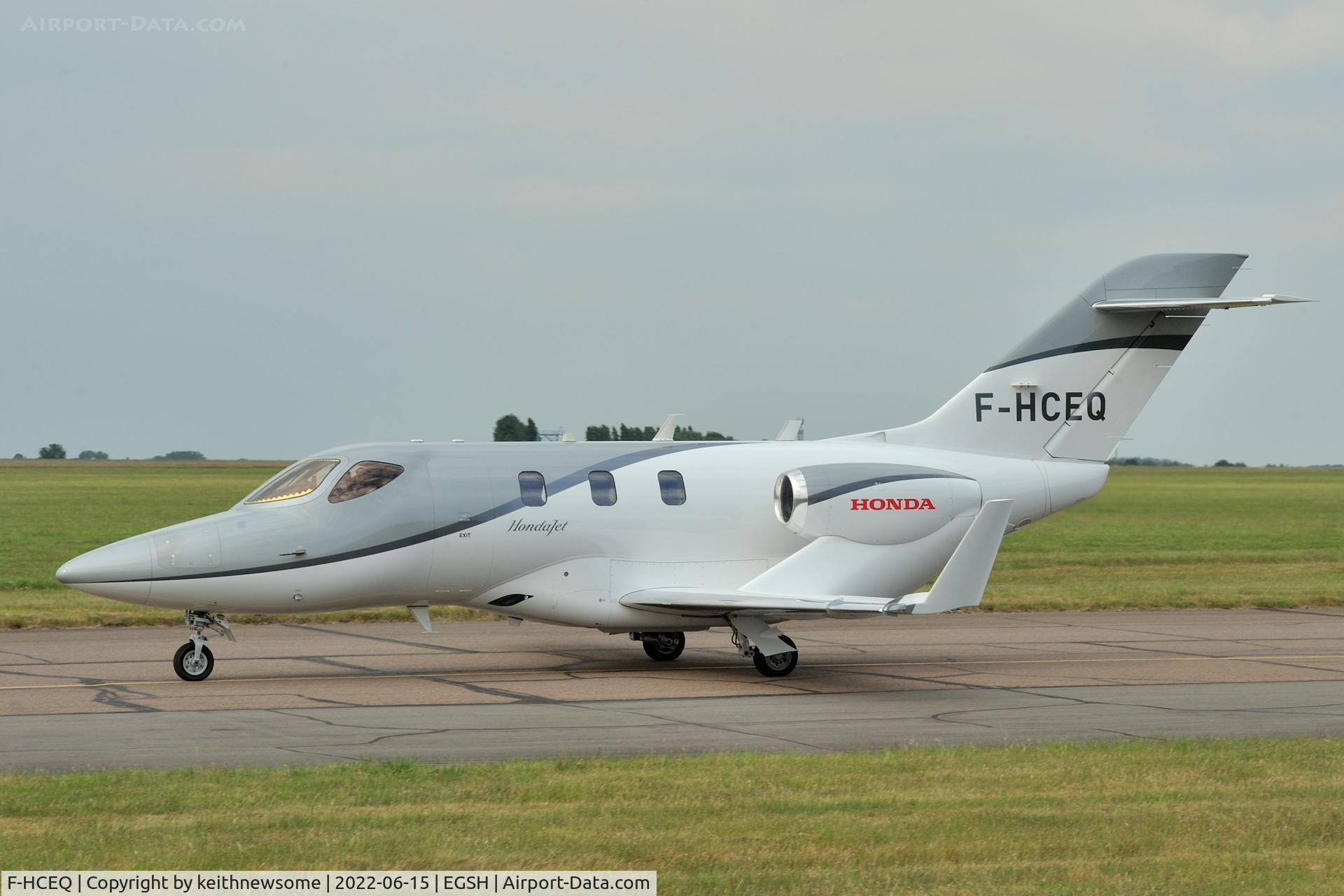 F-HCEQ, 2017 Honda HA-420 HondaJet C/N 42000090, Arriving at Norwich from Amsterdam.