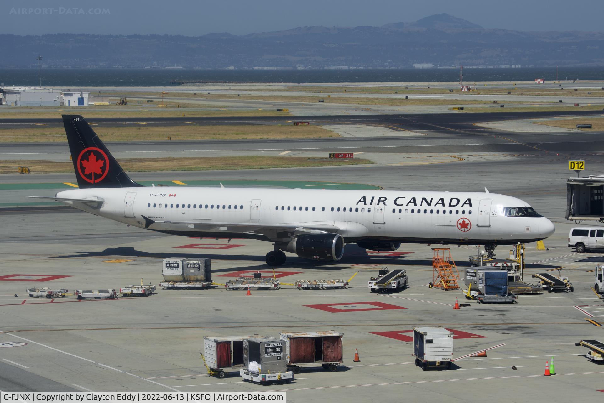 C-FJNX, 2002 Airbus A321-211 C/N 1691, Sky Terrace SFO 2022.