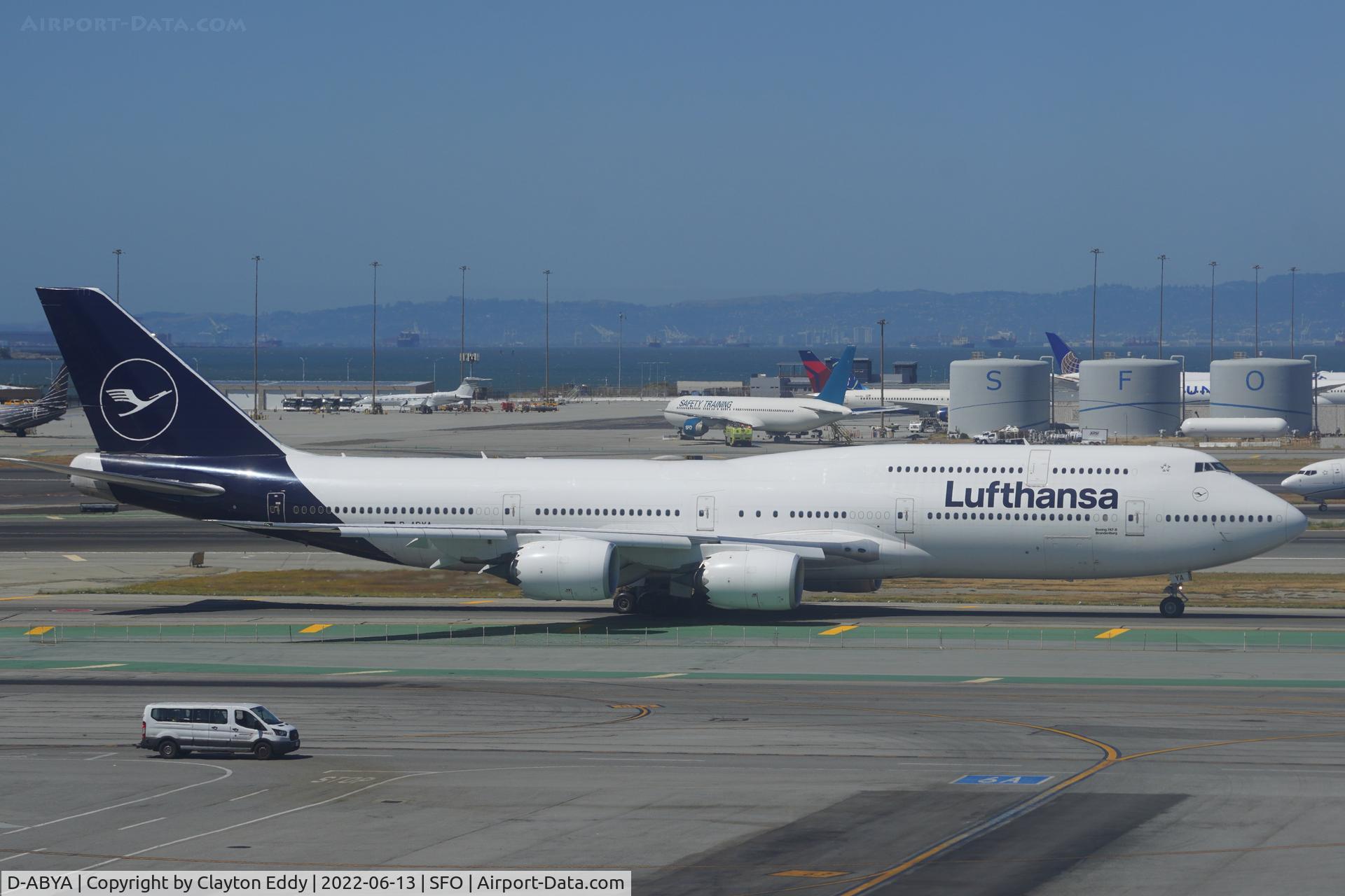 D-ABYA, 2012 Boeing 747-830 C/N 37827, Sky Terrace SFO 2022.