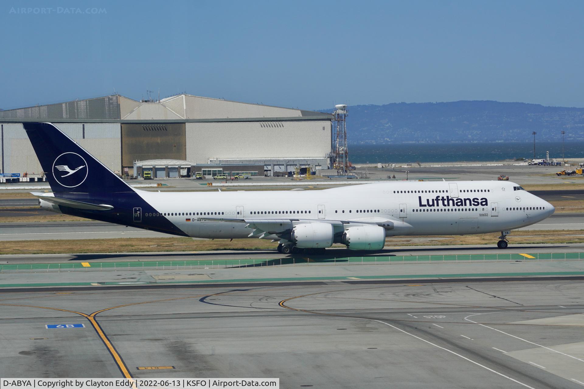 D-ABYA, 2012 Boeing 747-830 C/N 37827, Sky Terrace SFO 2022.