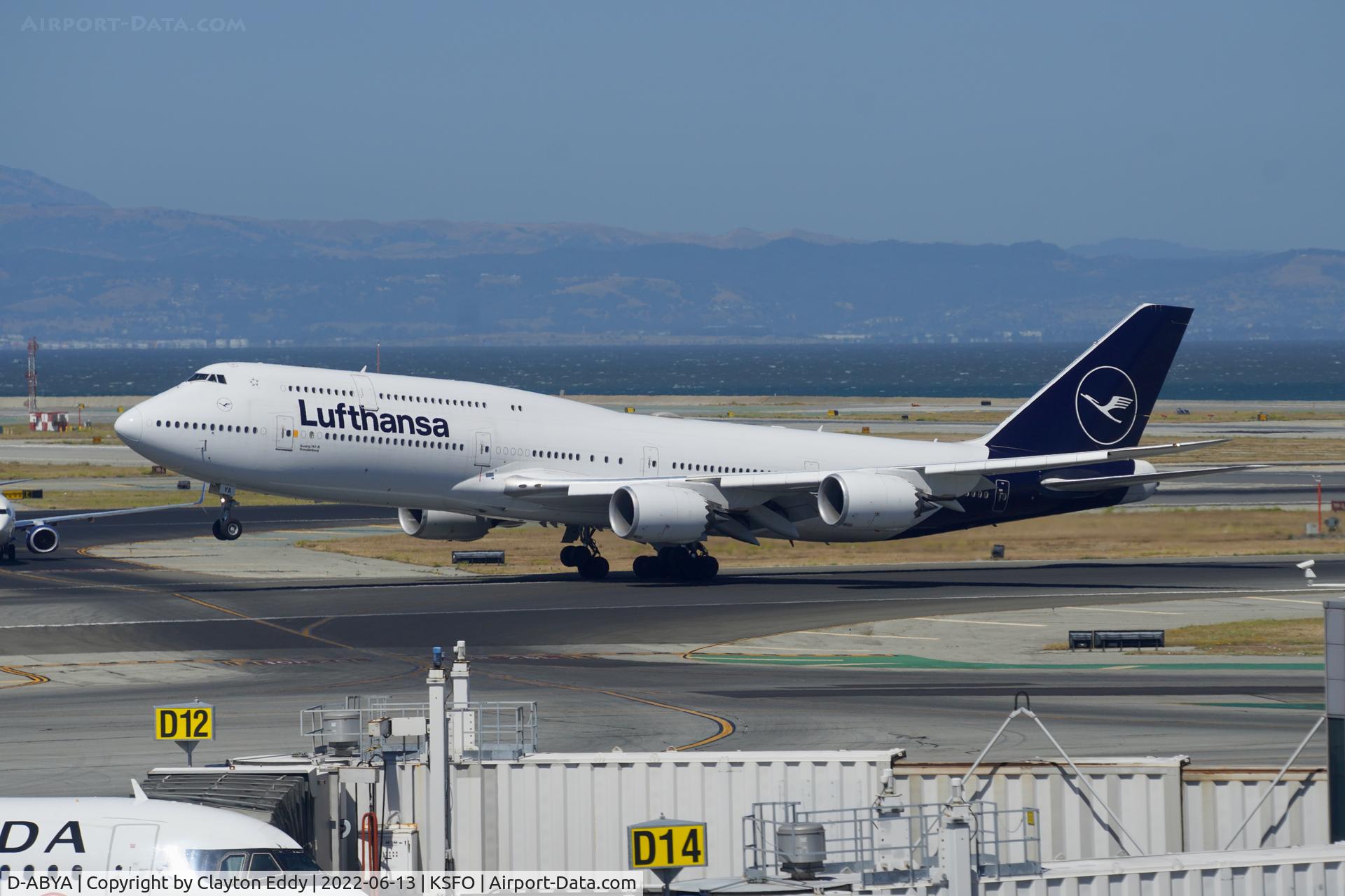 D-ABYA, 2012 Boeing 747-830 C/N 37827, Sky Terrace SFO 2022.