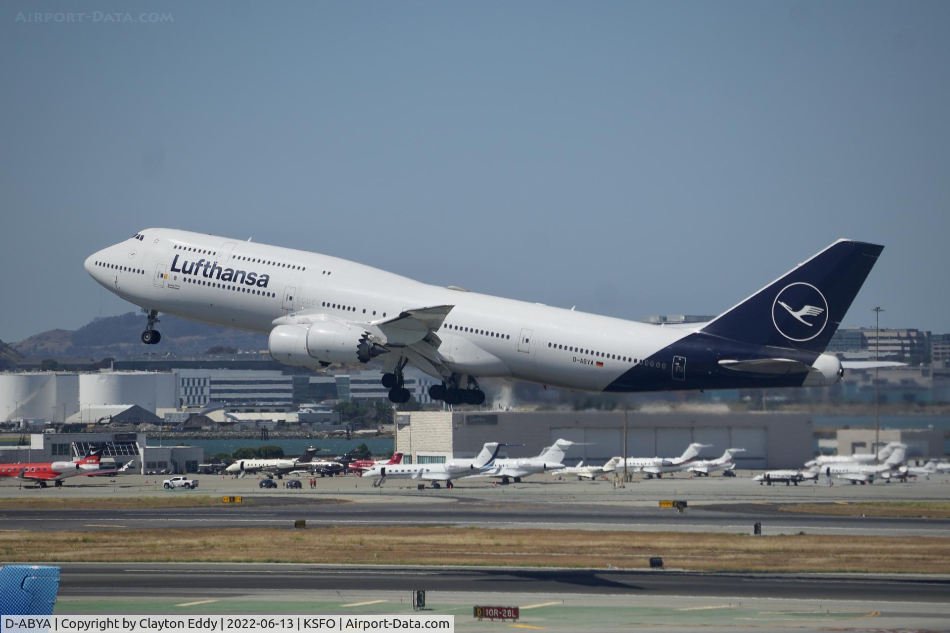 D-ABYA, 2012 Boeing 747-830 C/N 37827, Sky Terrace SFO 2022.