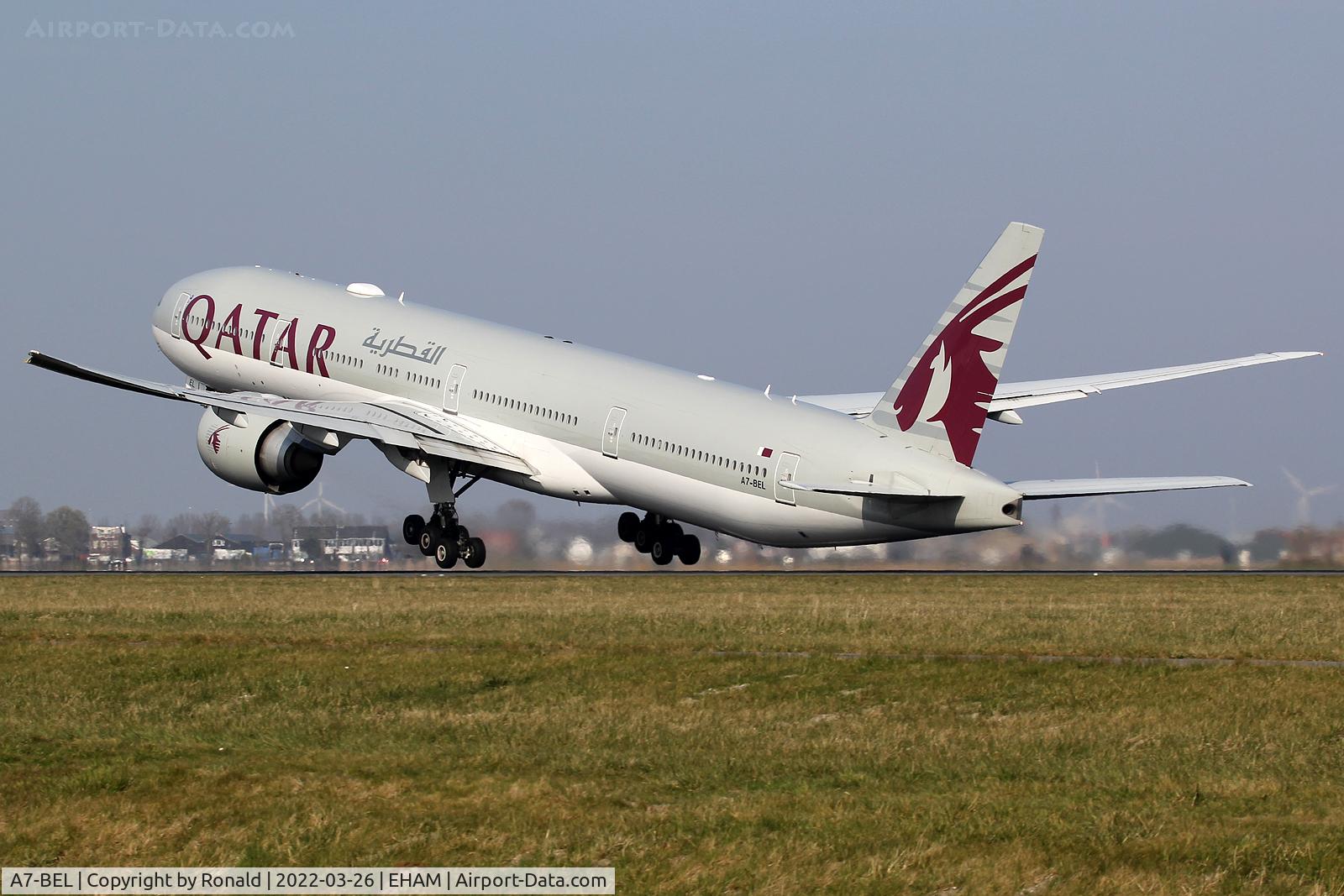 A7-BEL, 2017 Boeing 777-300/ER C/N 64063, at spl
