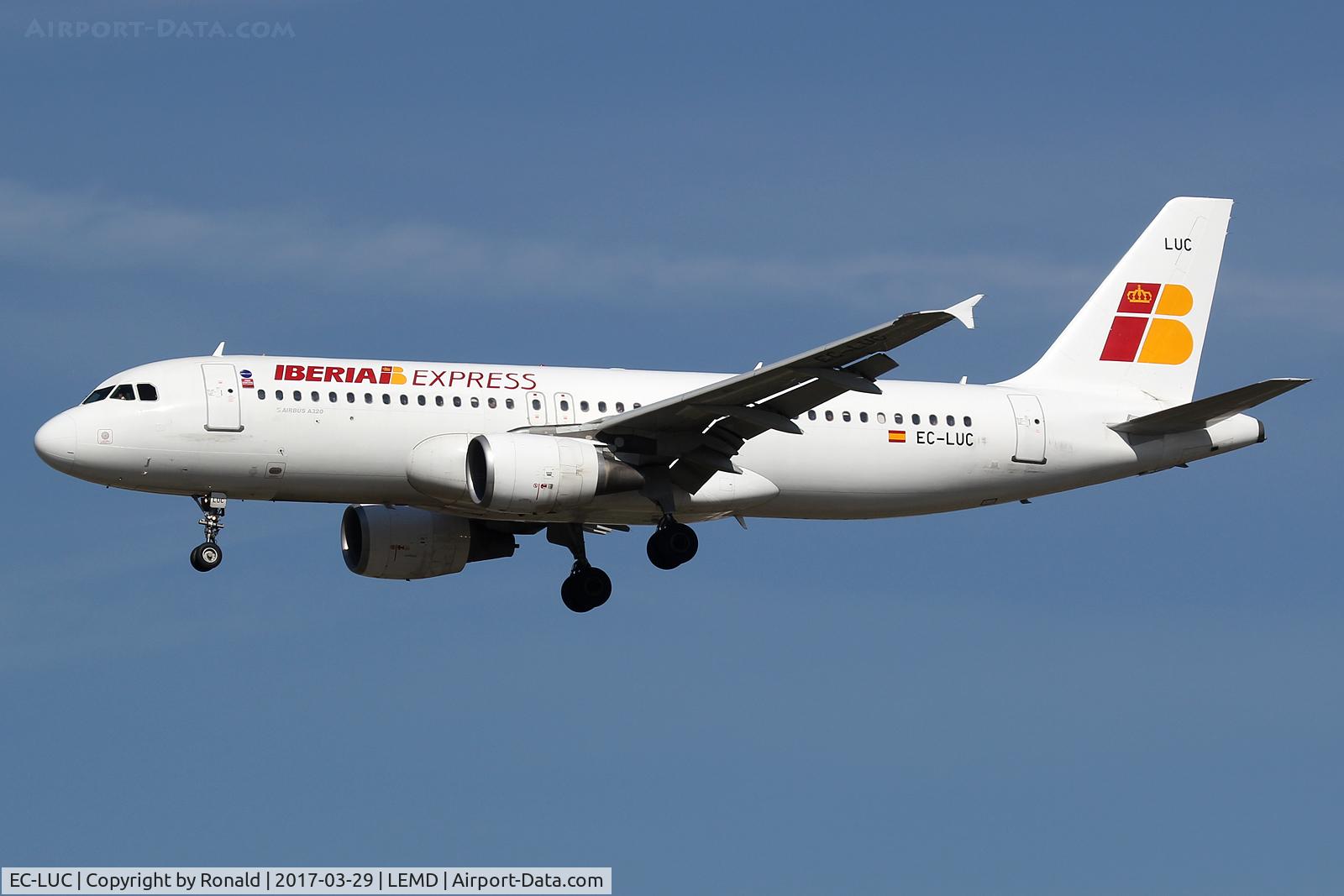 EC-LUC, 1999 Airbus A320-214 C/N 1059, at mad