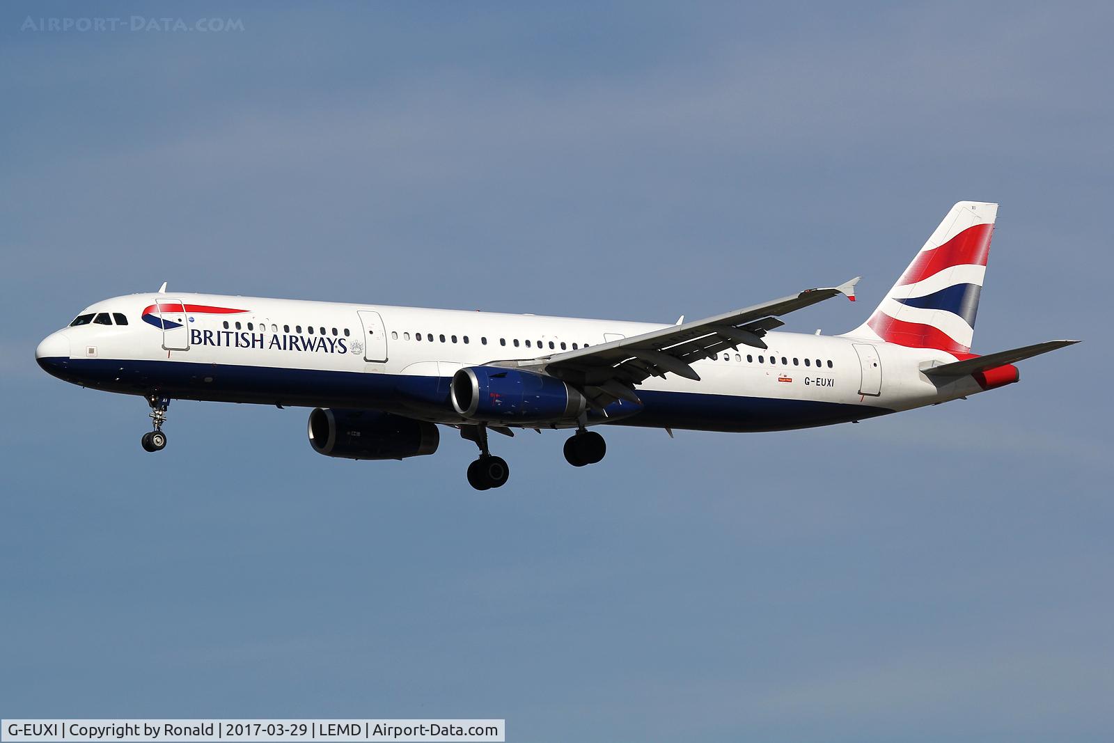 G-EUXI, 2005 Airbus A321-231 C/N 2536, at mad