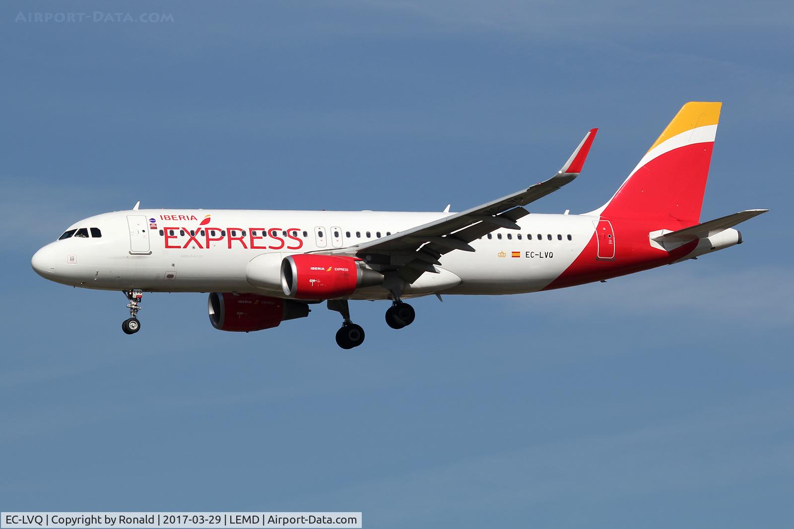 EC-LVQ, 2013 Airbus A320-216 C/N 5590, at mad
