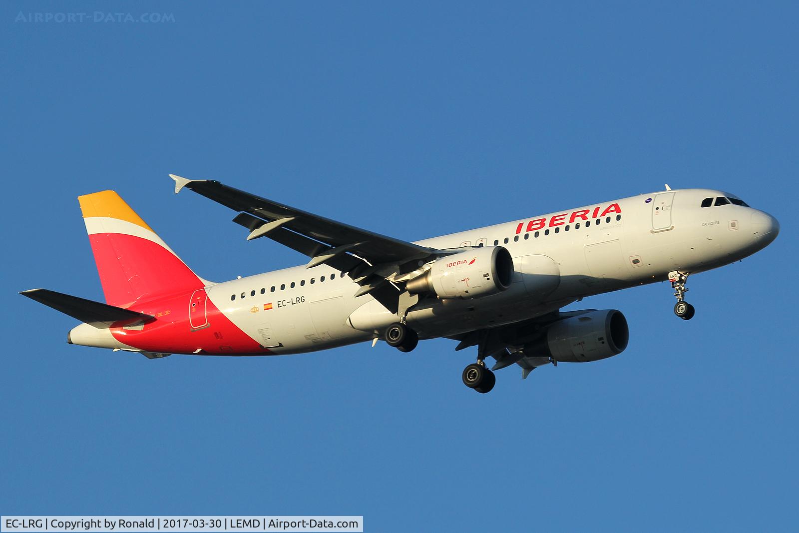 EC-LRG, 2001 Airbus A320-214 C/N 1516, at mad