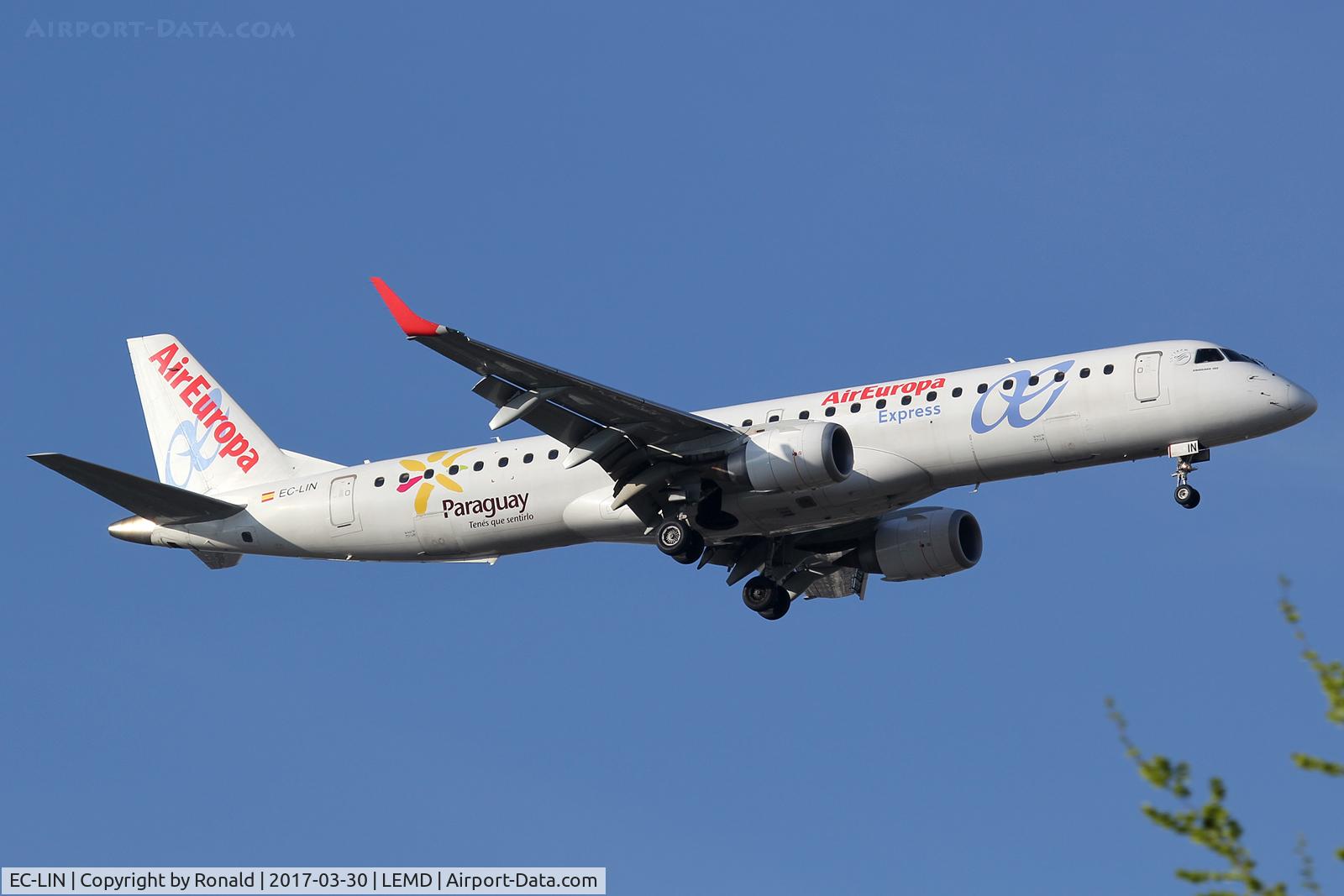 EC-LIN, 2010 Embraer 195LR (ERJ-190-200LR) C/N 19000401, at mad