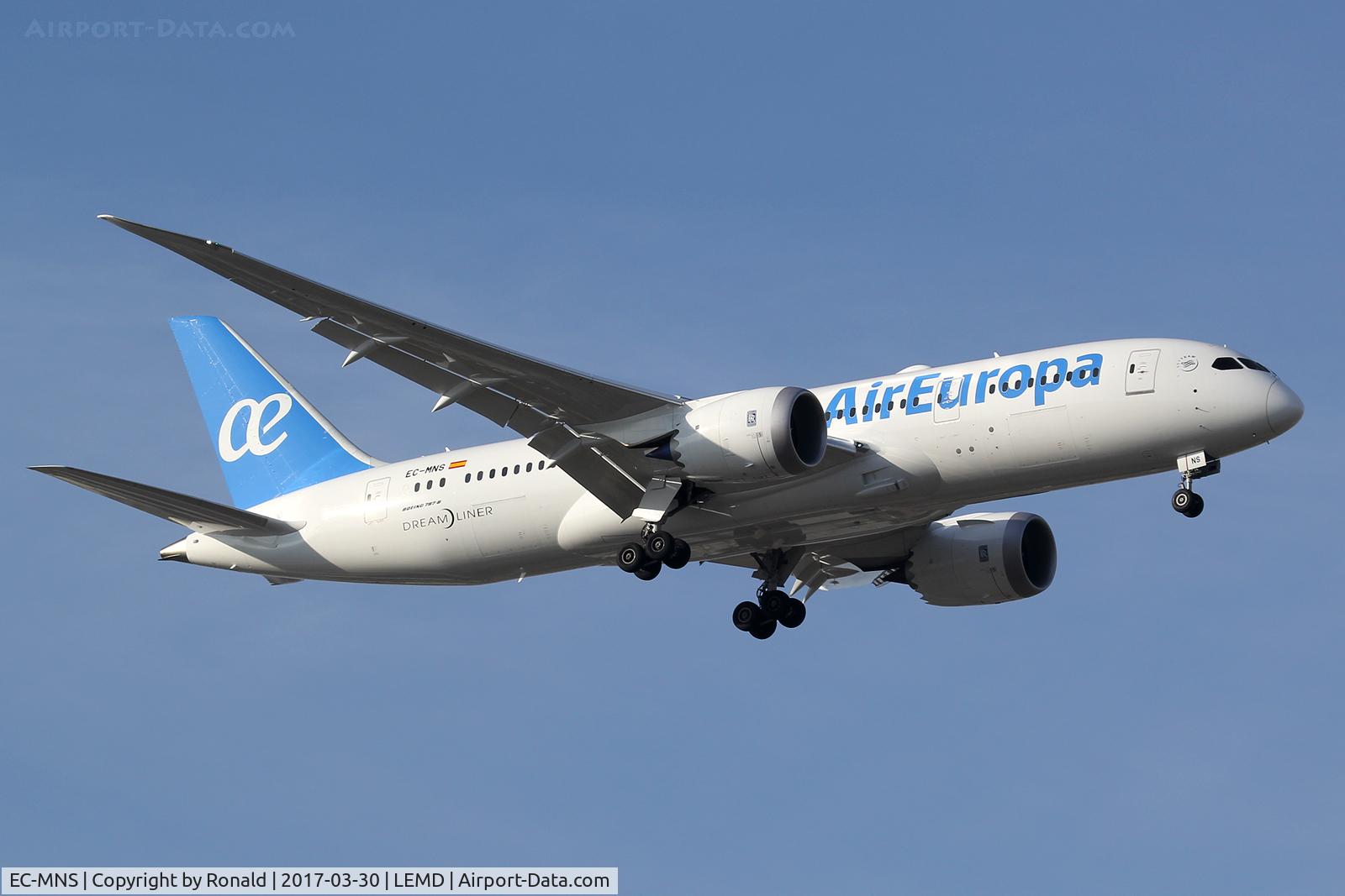 EC-MNS, 2017 Boeing 787-8 Dreamliner Dreamliner C/N 36417, at mad