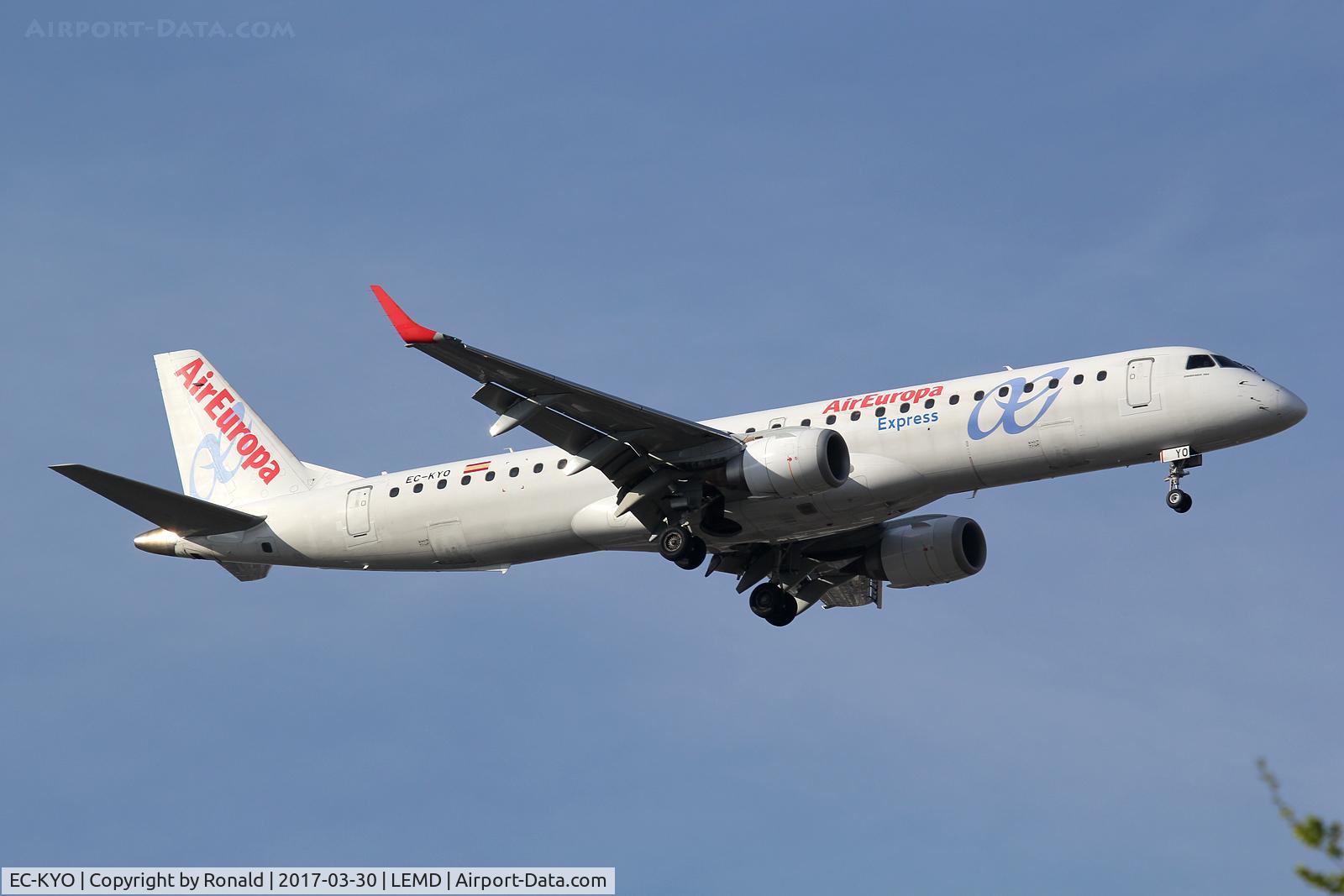 EC-KYO, 2009 Embraer 195LR (ERJ-190-200LR) C/N 19000276, at mad