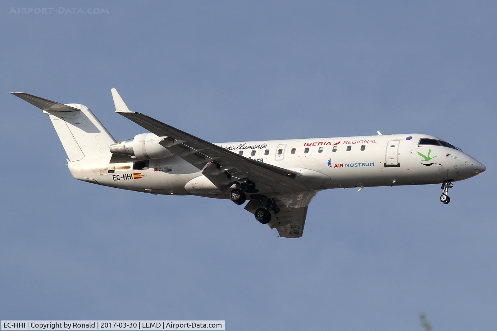 EC-HHI, Canadair CRJ-200ER (CL-600-2B19) C/N 7343, at mad