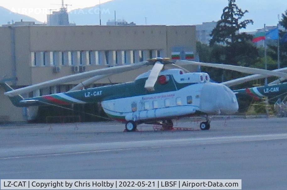 LZ-CAT, 1968 Mil Mi-8S Hip C/N 10319, Parked next to LZ-CAN at Sofia Airport
