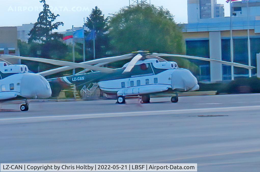 LZ-CAN, 1968 Mil Mi-8PS Hip C/N 99357636, Parked next to LZ-CAT at Sofia Airport