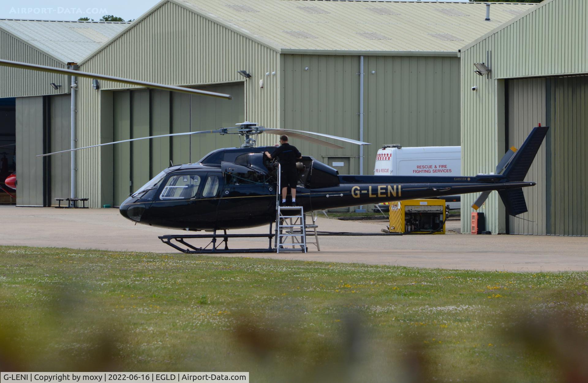 G-LENI, 1984 Aerospatiale AS-355F-1 Twin Squirrel C/N 5311, Aerospatiale AS-355F-1 Twin Squirrel at Denham.