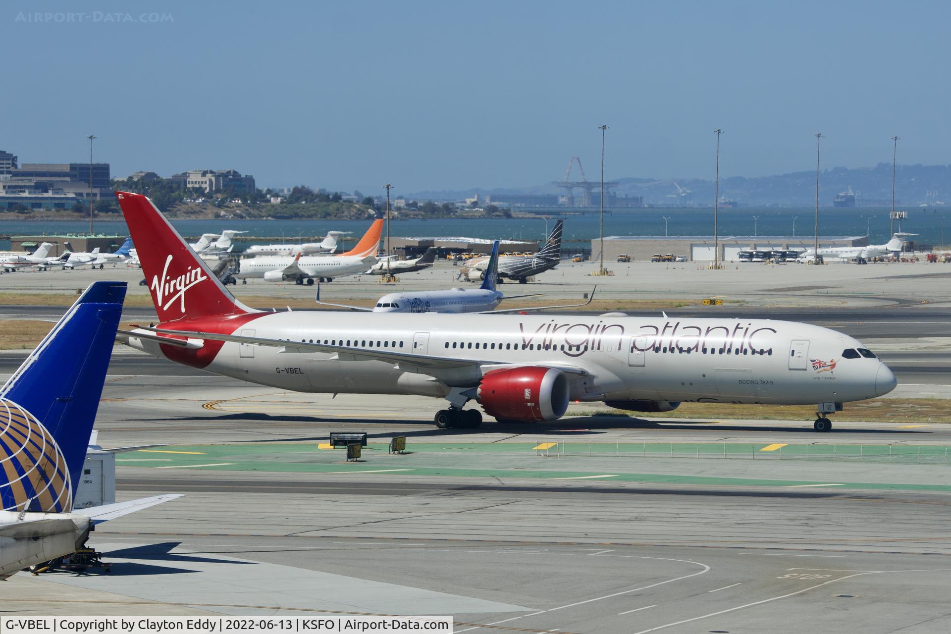 G-VBEL, 2018 Boeing 787-9 Dreamliner C/N 37980, Sky Terrace SFO 2022.