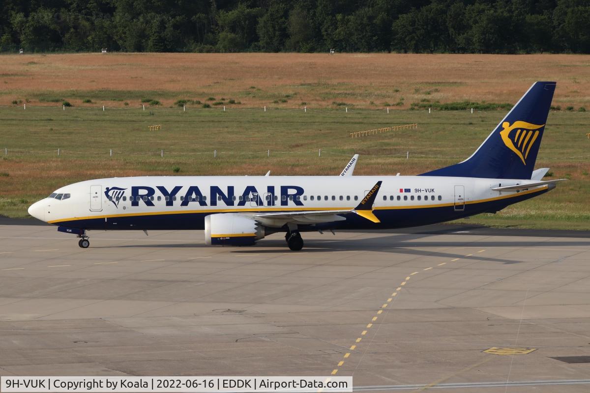 9H-VUK, 2021 Boeing 737-8-200 MAX C/N 62321, Arrival from Milano BGY.