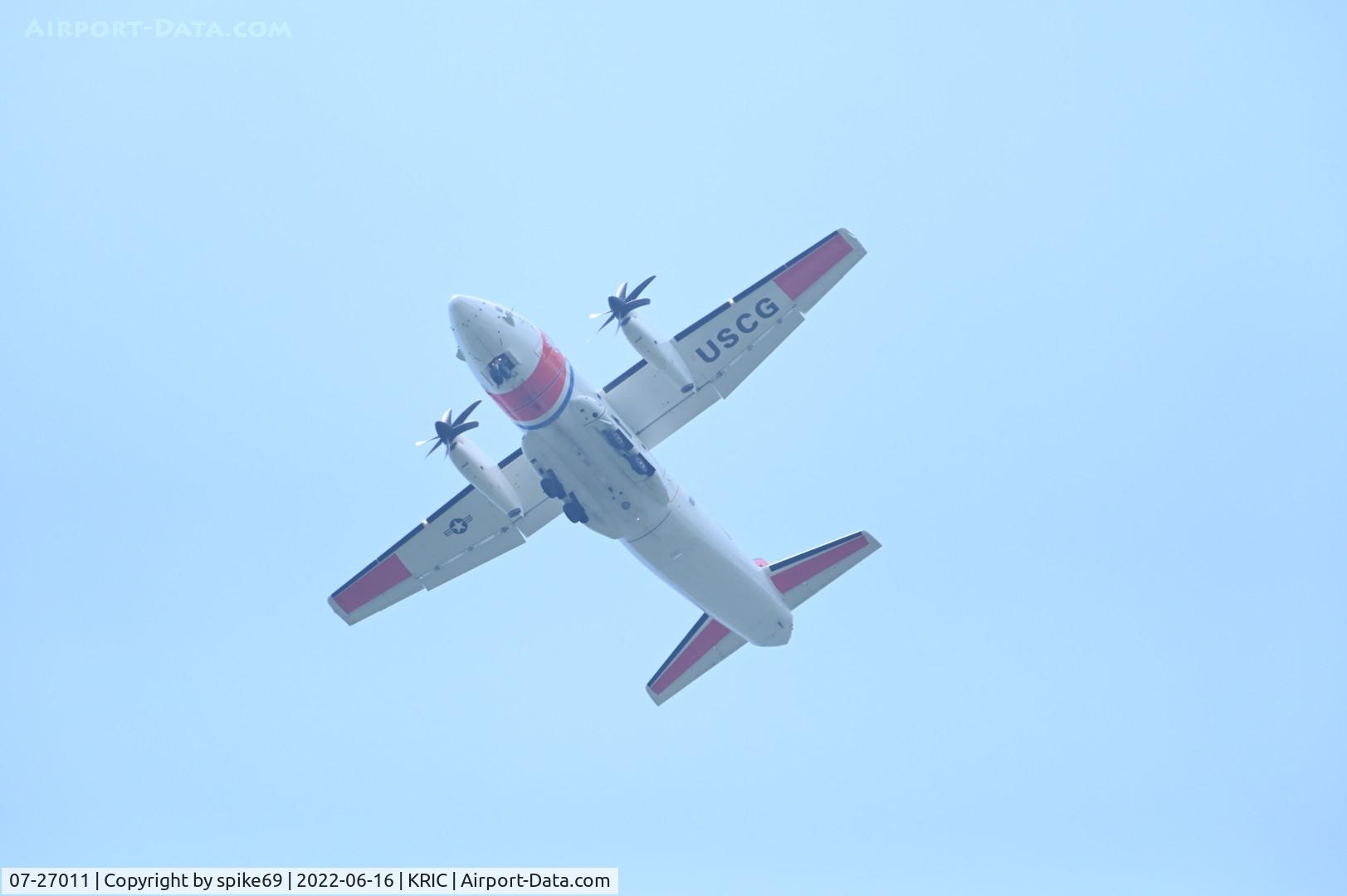 07-27011, 2010 Alenia C-27J Spartan C/N 4138, Coast Guard HC-27 performs touch-and-go training at RIC