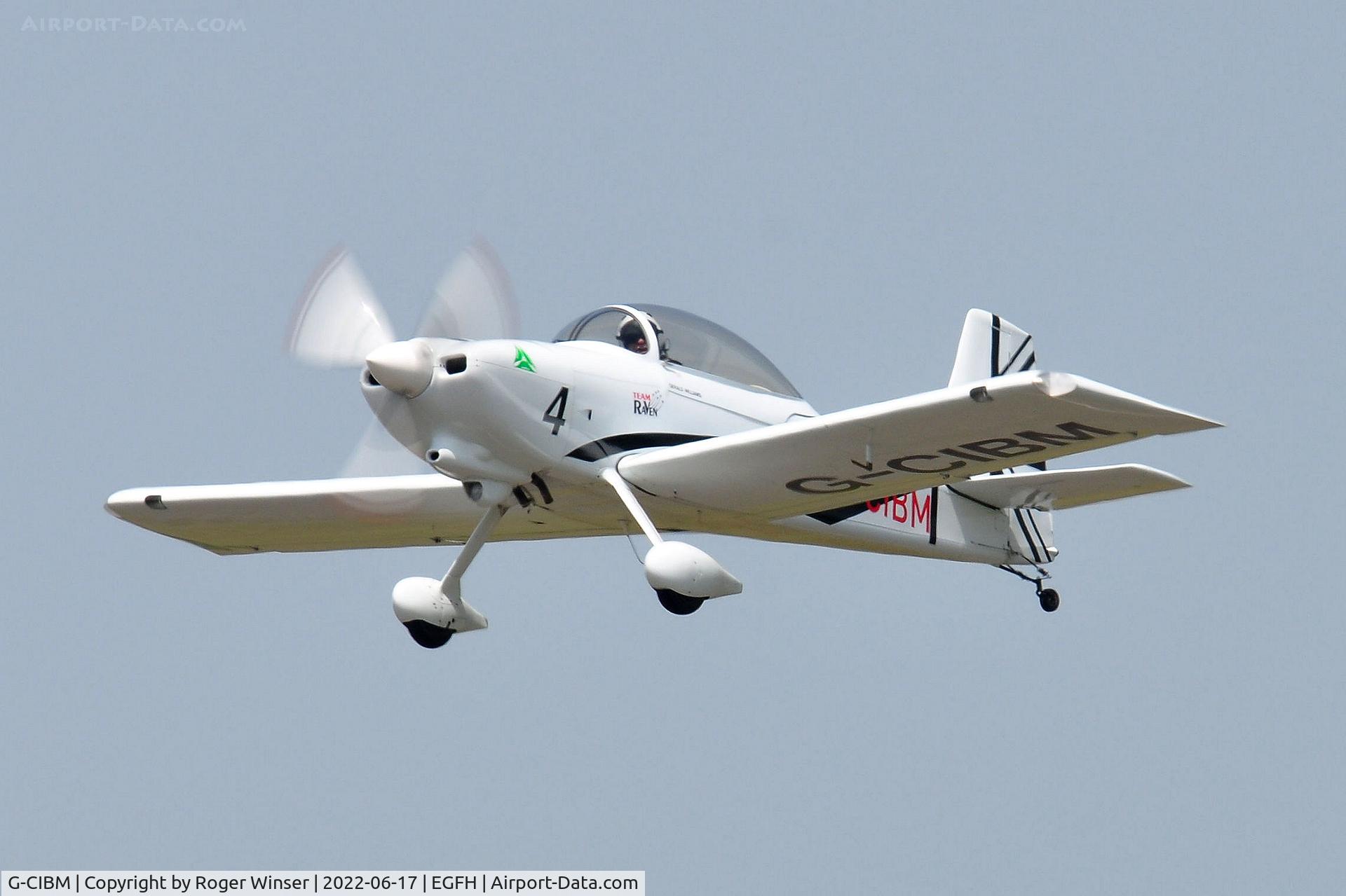 G-CIBM, 2013 Vans RV-8 C/N LAA 303-15083, Raven 4 of Team Raven departing Runway 22.