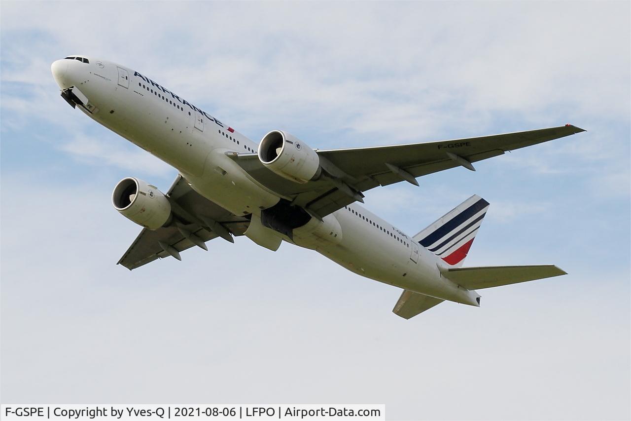 F-GSPE, 1999 Boeing 777-228/ER C/N 29006, Boeing 777-228-ER, Take off rwy 24,Paris Orly airport (LFPO-ORY)
