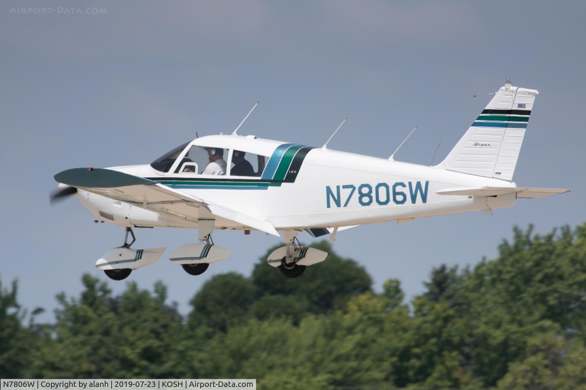 N7806W, 1964 Piper PA-28-180 C/N 28-1811, At AirVenture 2019