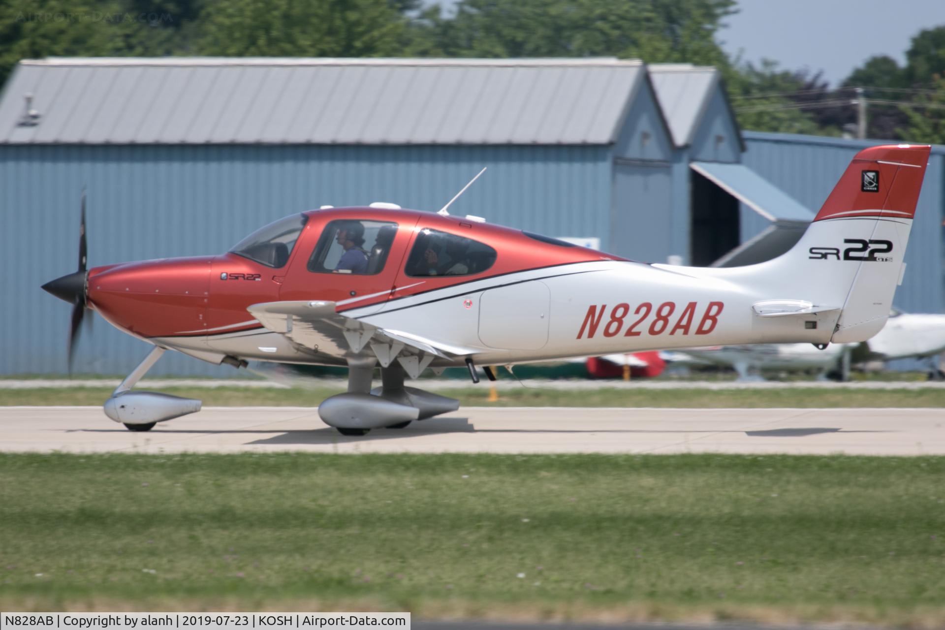 N828AB, 2005 Cirrus SR22 GTS C/N 1419, At AirVenture 2019