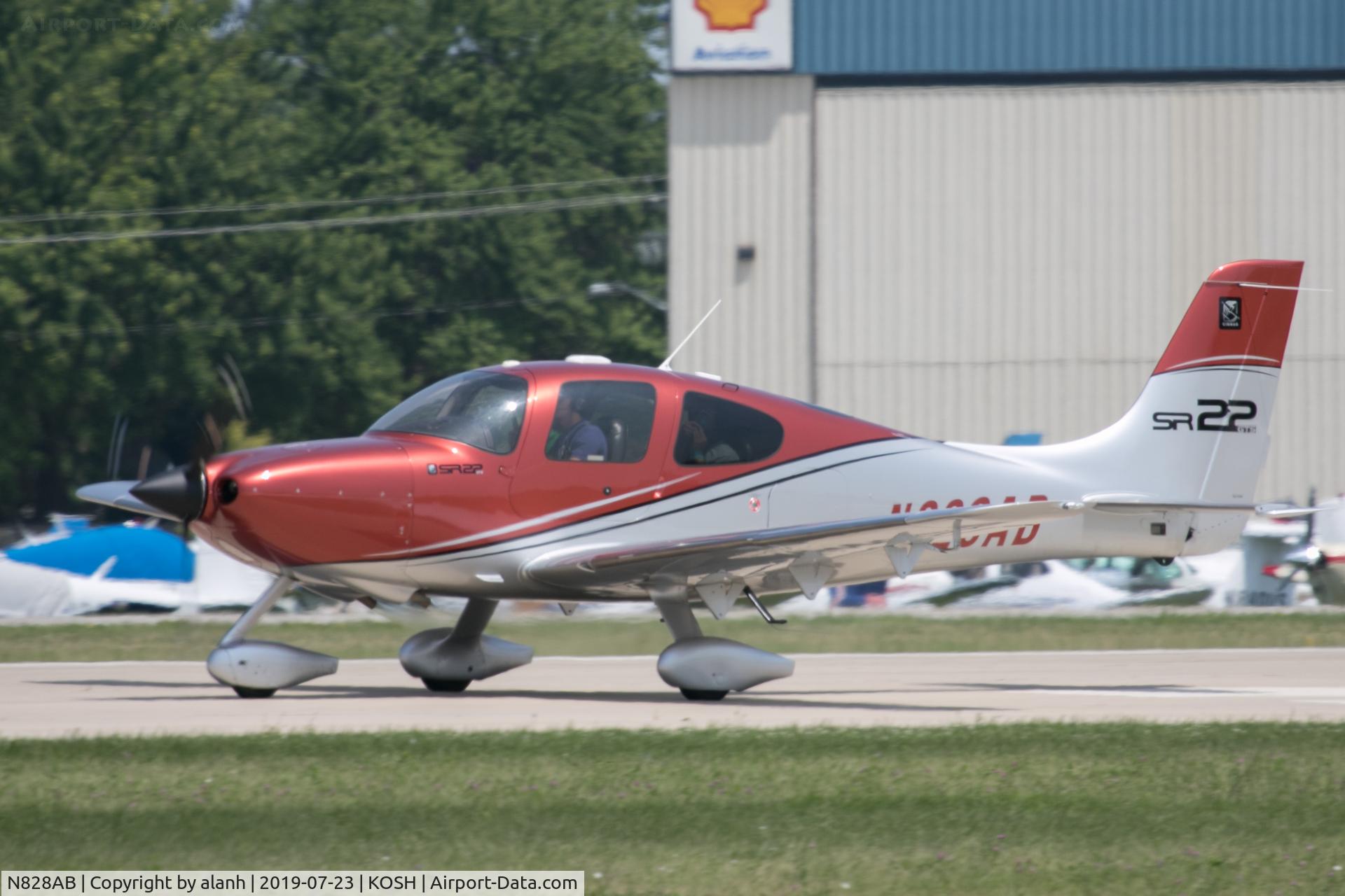 N828AB, 2005 Cirrus SR22 GTS C/N 1419, At AirVenture 2019