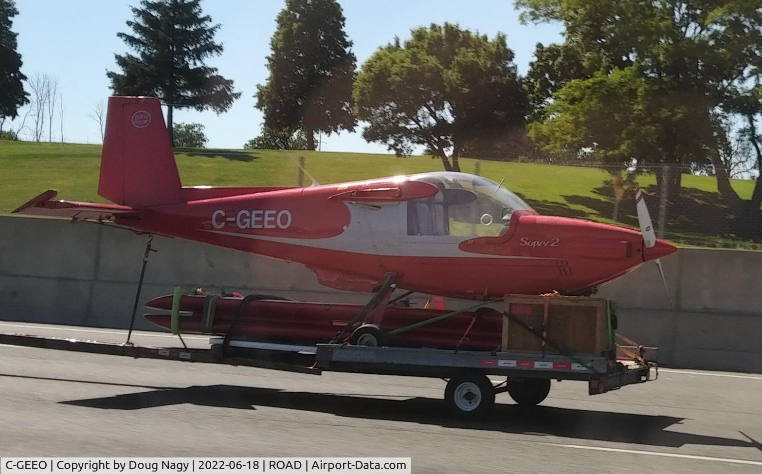 C-GEEO, 1986 ARV ARV1 Super 2 C/N 028, Observed being trucked in Toronto area. June 18, 2022