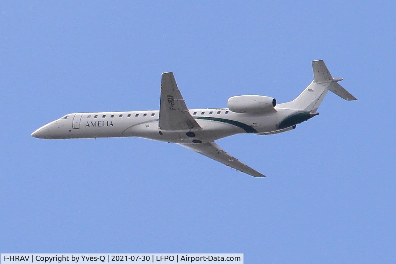 F-HRAV, 1999 Embraer ERJ-145LU (EMB-145LU) C/N 145147, Embraer ERJ-145LU, Climbing from rwy 24, Paris-Orly airport (LFPO-ORY)