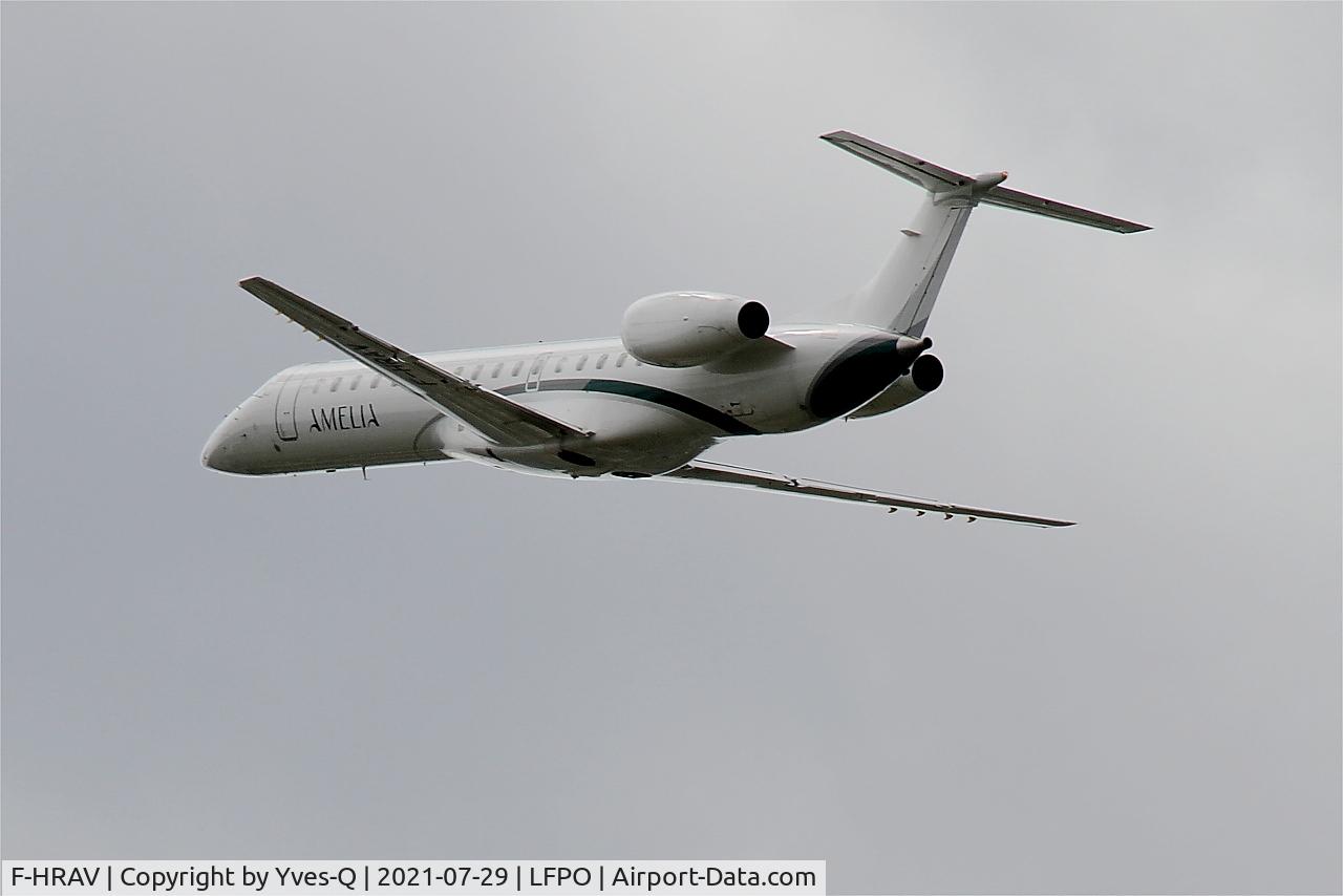 F-HRAV, 1999 Embraer ERJ-145LU (EMB-145LU) C/N 145147, Embraer ERJ-145LU, Climbing from rwy 24, Paris-Orly airport (LFPO-ORY)