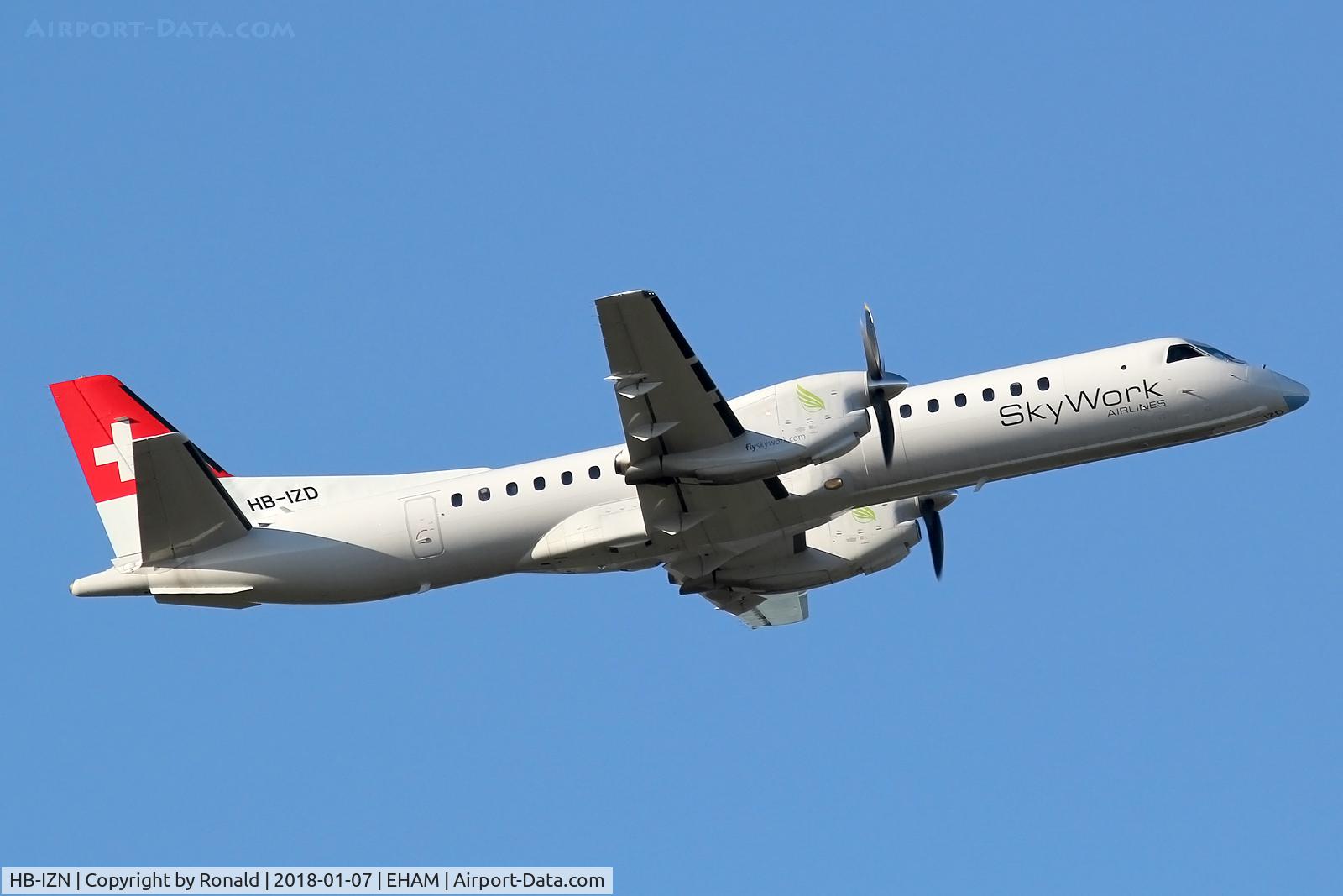 HB-IZN, 1995 Saab 2000 C/N 2000-026, at spl