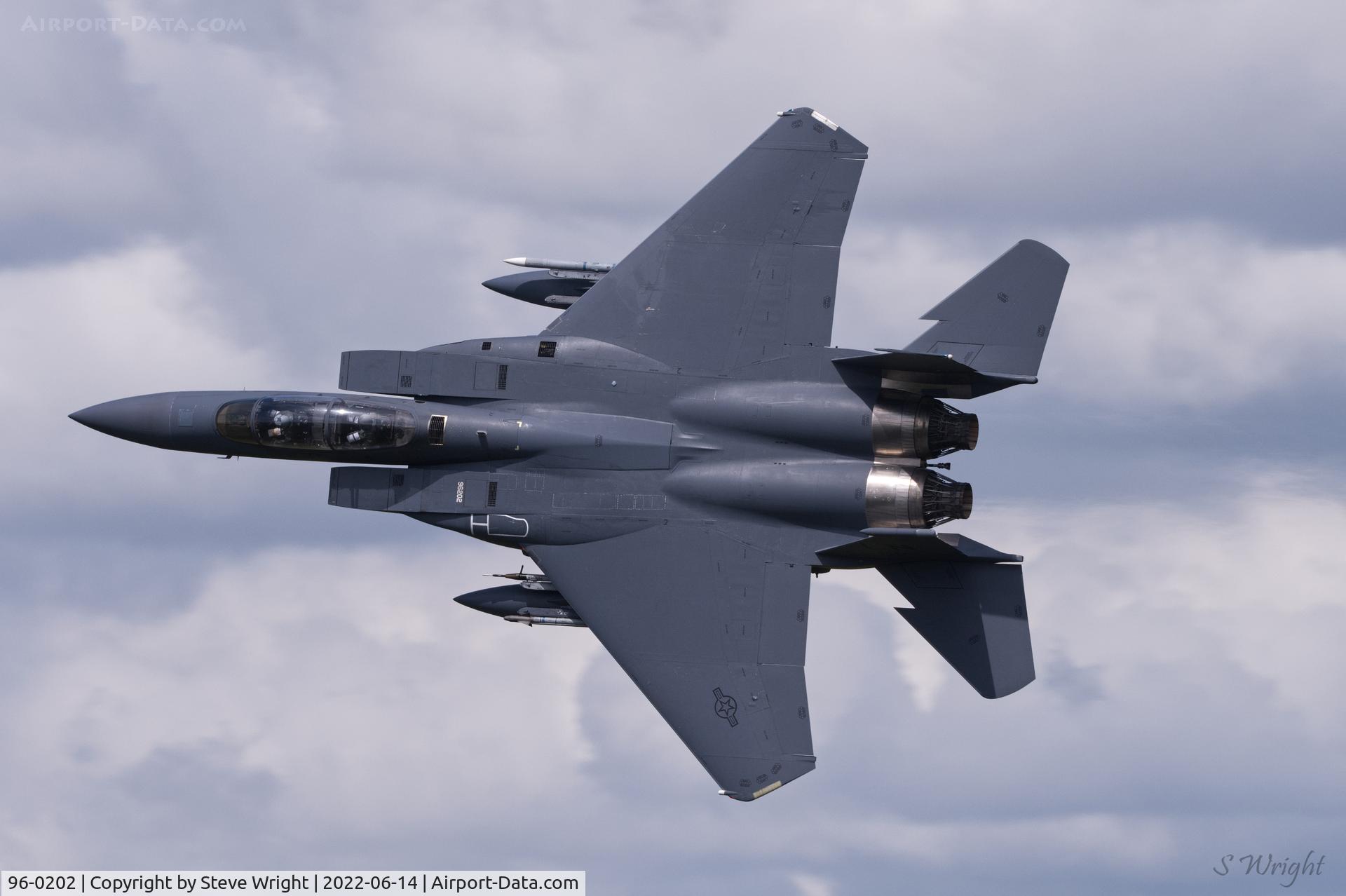 96-0202, 1996 McDonnell Douglas F-15E Strike Eagle C/N 1335/E212, Bwlch Oerdrws Mach Loop Wales