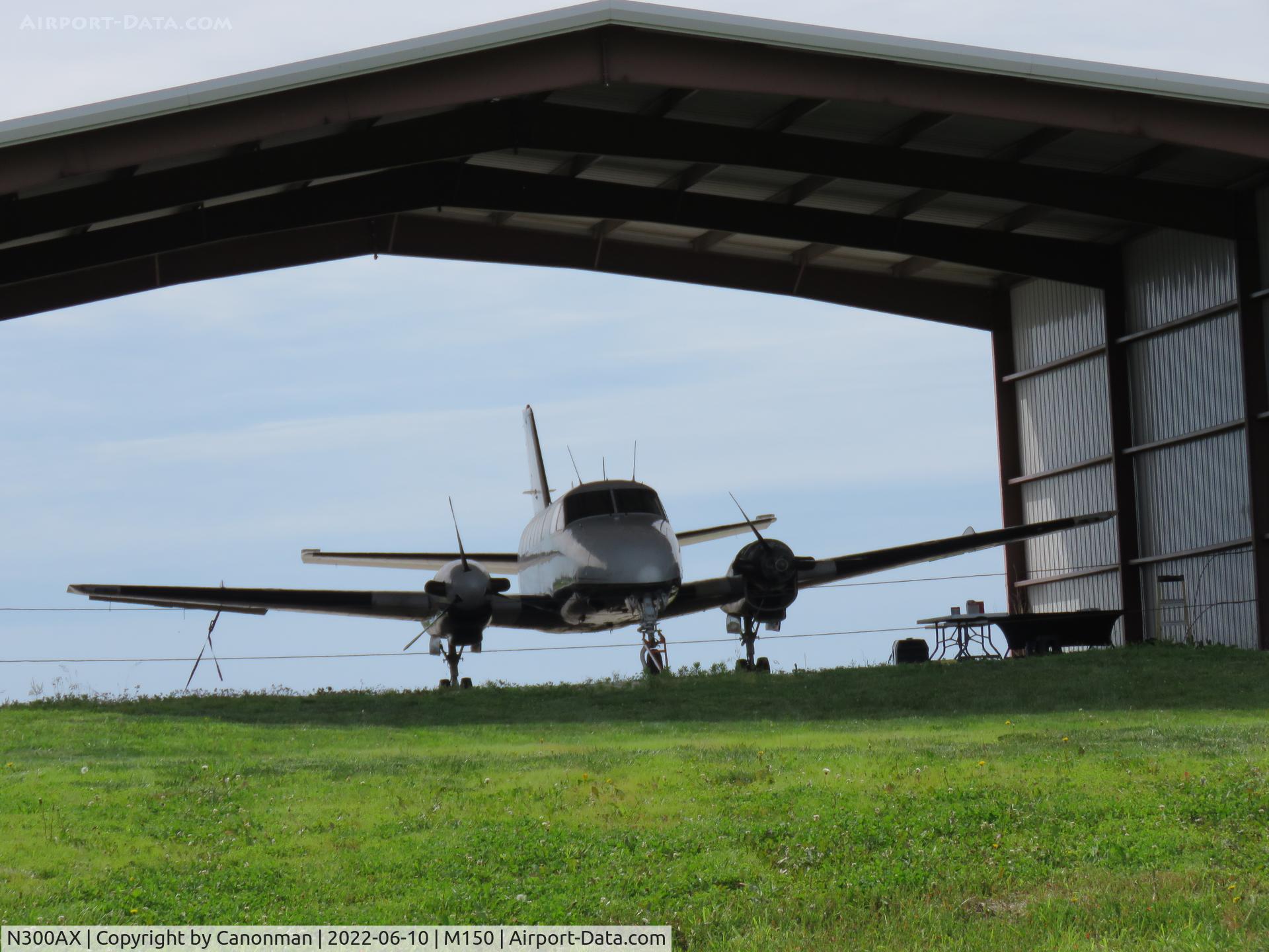N300AX, 1970 Beech A99A Airliner C/N U-141, Waiting in the hanger