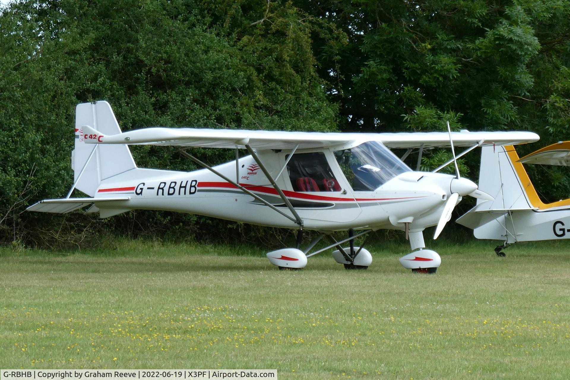 G-RBHB, 2021 Comco Ikarus C42 FB100 Charlie C/N 2108-7659, Parked at Priory Farm.