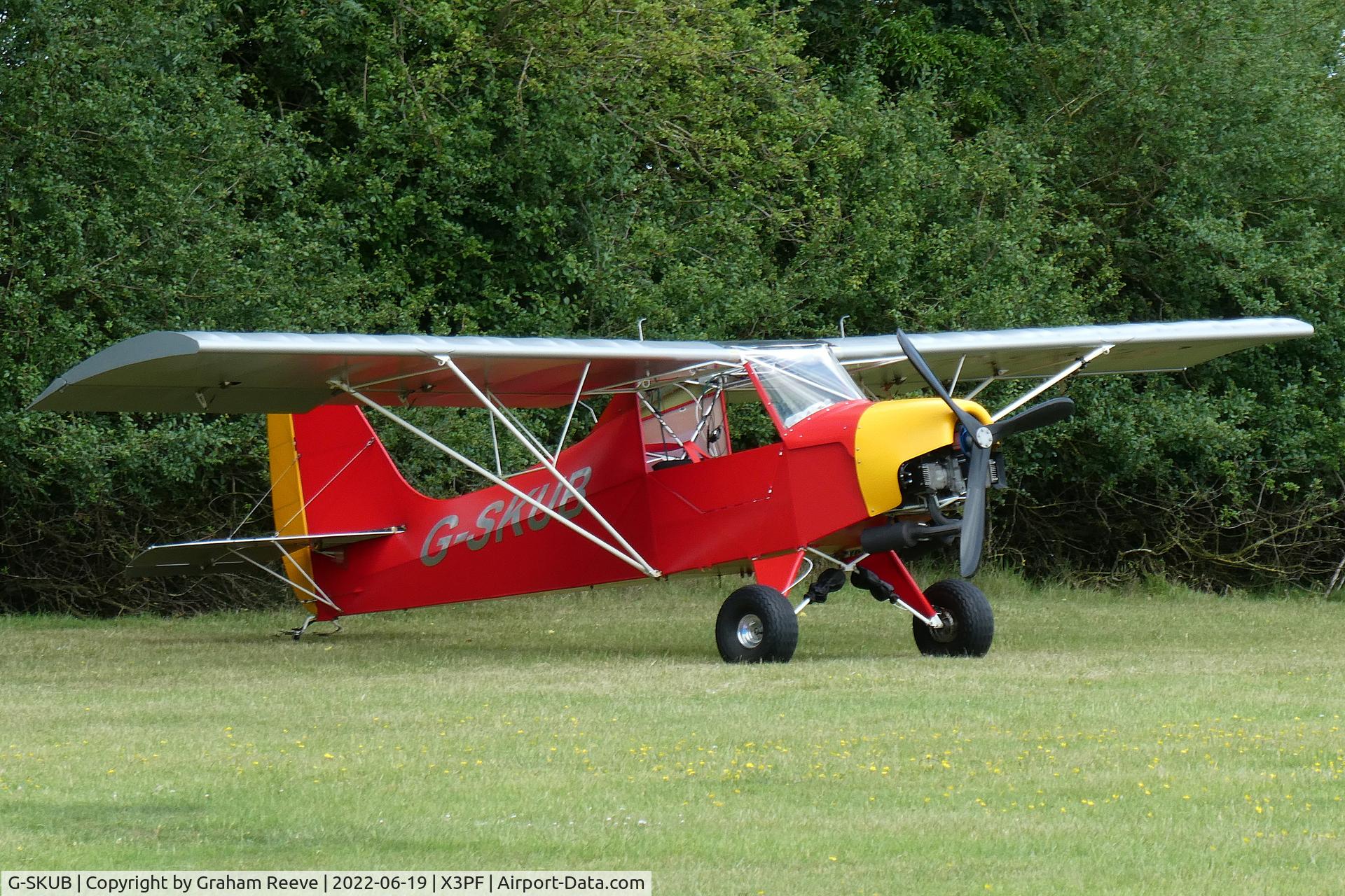G-SKUB, 2019 The Light Aircraft Company Sherwood KUB C/N TLAC-3-002, Parked at Priory Farm.