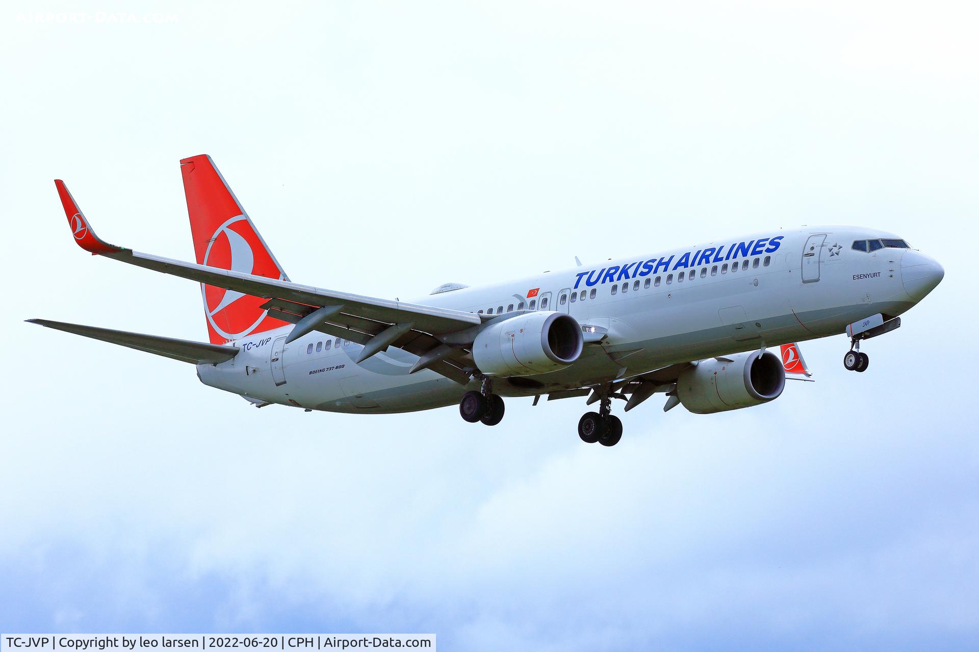 TC-JVP, 2016 Boeing 737-8F2 C/N 60019, Copenhagen 20.6.2022