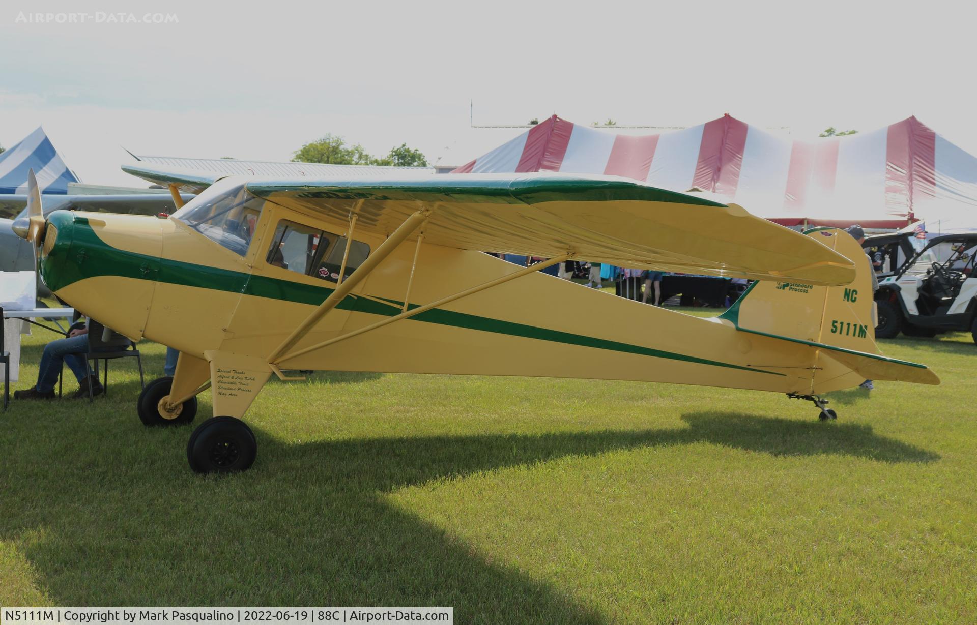 N5111M, 1946 Taylorcraft BC12-D C/N 10411, Taylorcraft BC12-D