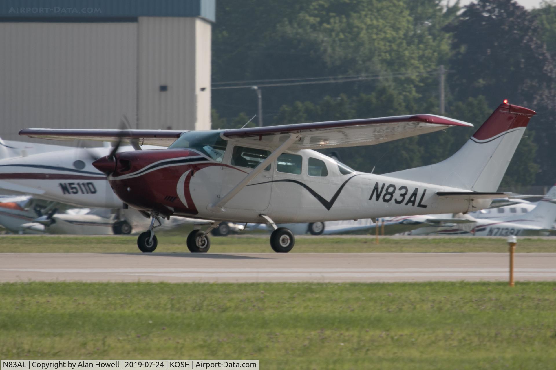 N83AL, 1974 Cessna TU206F Turbo Stationair C/N U20602426, Departing AirVenture 2019