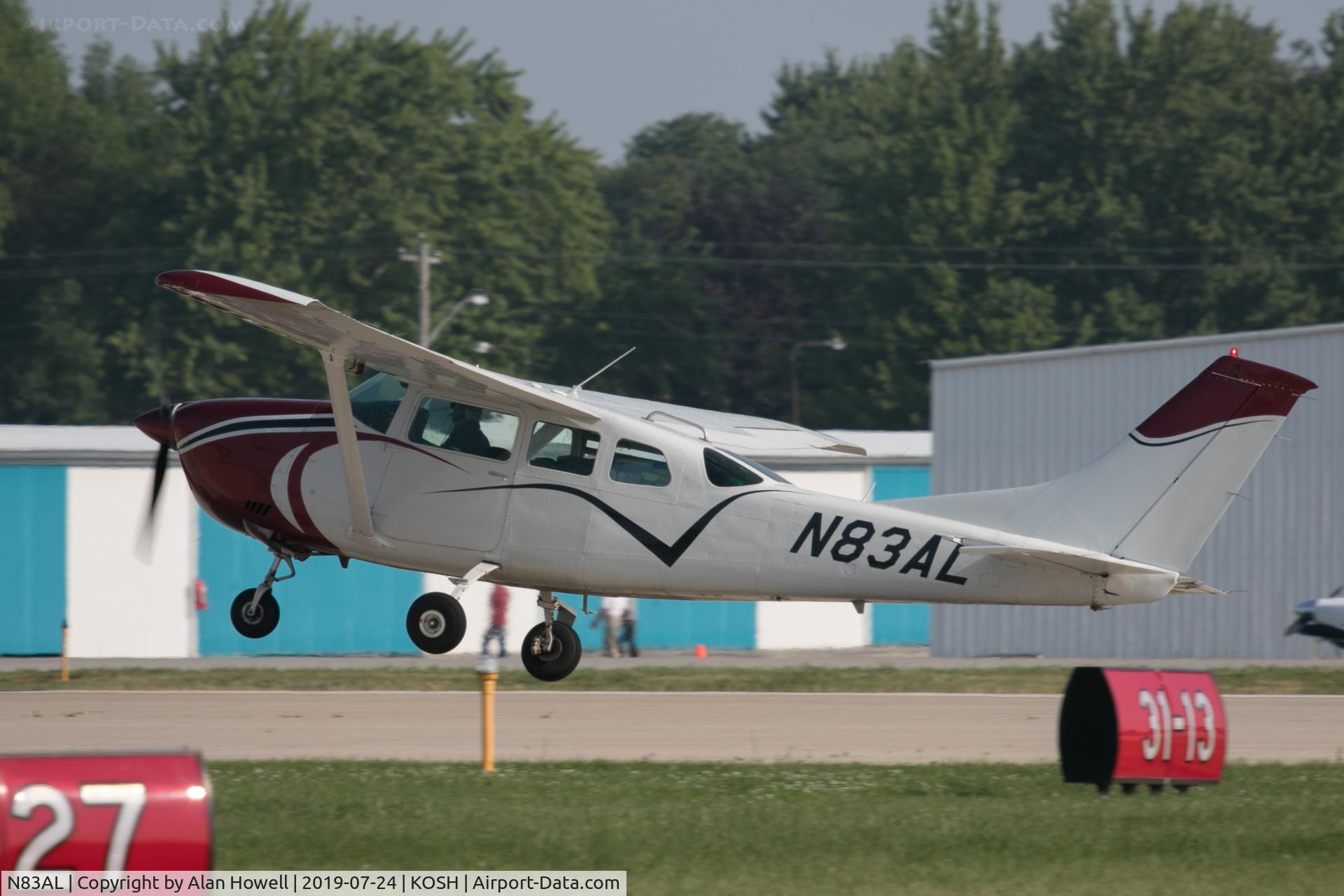 N83AL, 1974 Cessna TU206F Turbo Stationair C/N U20602426, Departing AirVenture 2019