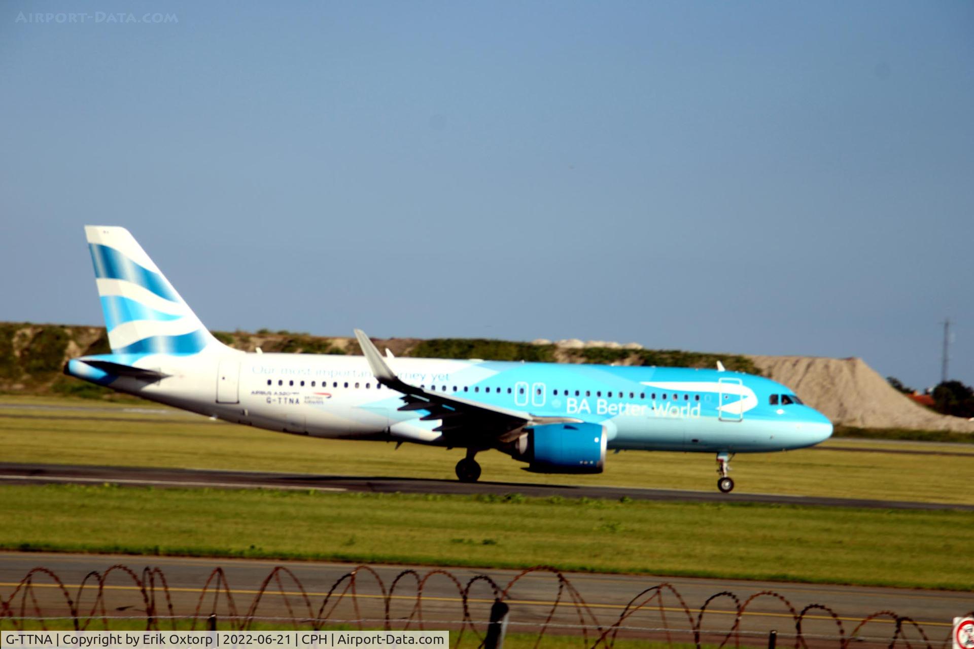 G-TTNA, 2018 Airbus A320-251N C/N 8108, G-TTNA taking off 22R